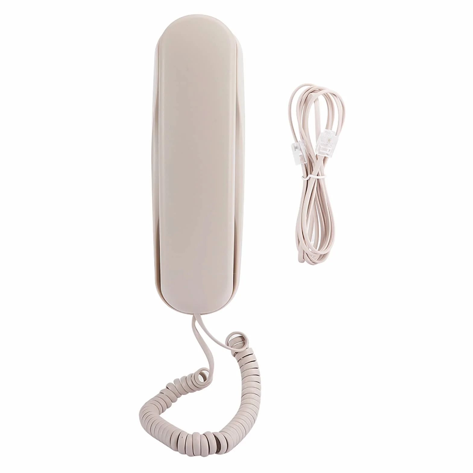 Socobeta Przewodowy telefon stacjonarny do domu, korzystanie z telefonu stacjonarnego, ściana podwójnego przeznaczenia, do pokoju hotelowego, windy rodzinnej, łazienki, beżowy
