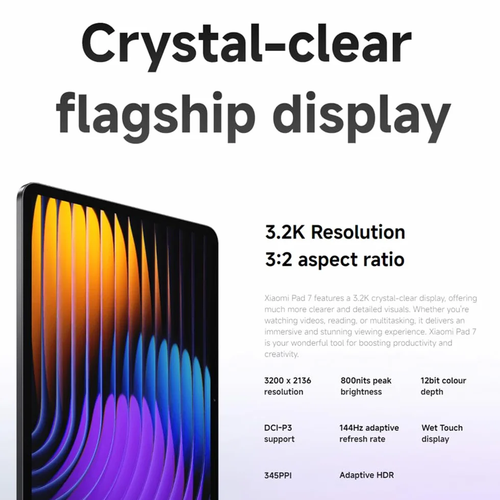 XIAOMI Tablet Pad 7, 8 GB + 256 GB niebieski, ekran 11,2" pojemność baterii 8850 mAh, Snapdragon 7, Android 15, aparat główny 13 MP, z ładowarką