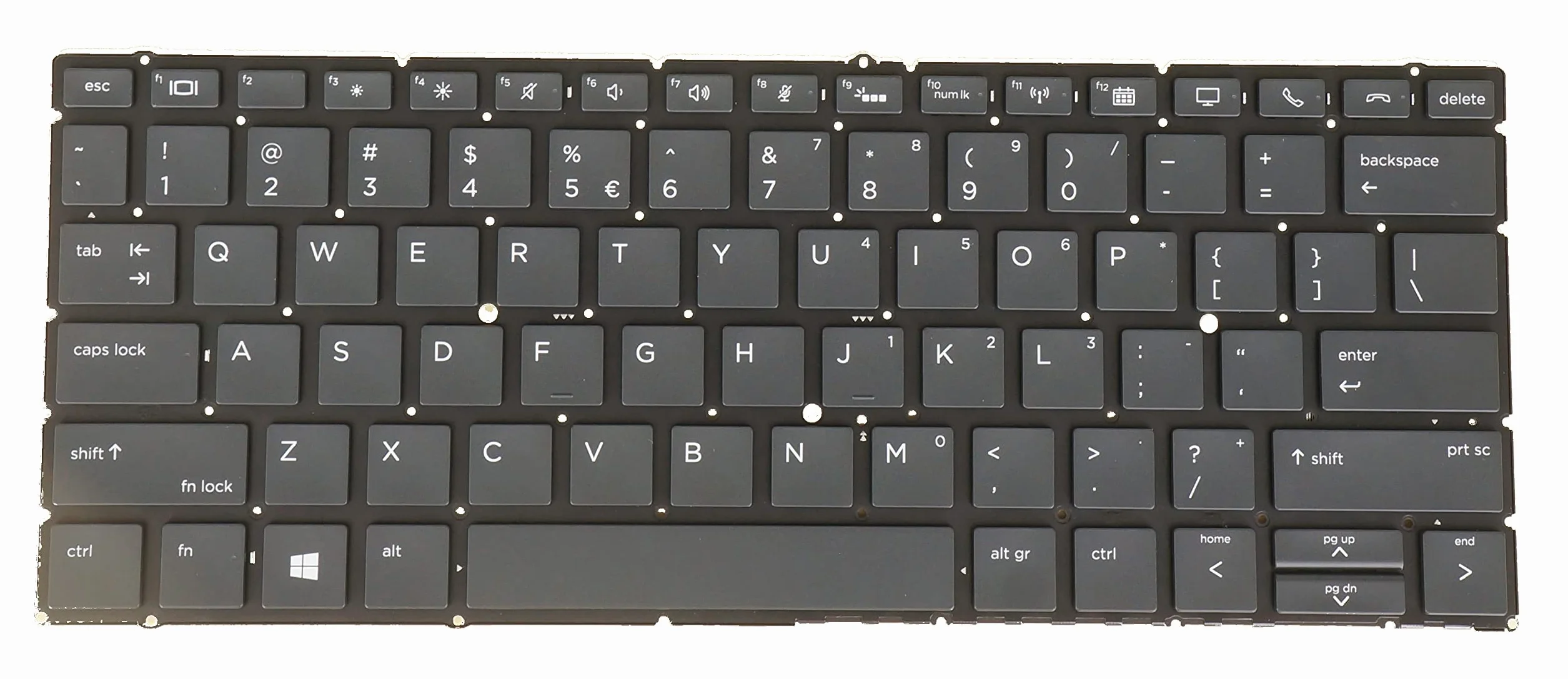 Amerykańska angielska klawiatura do HP Elitebook X360 830 G5, X360 830 G6 L40527-001 L56442-001 L40527-B31 L56442-B31, podświetlana, czarna bez ramki, bez trackpointera