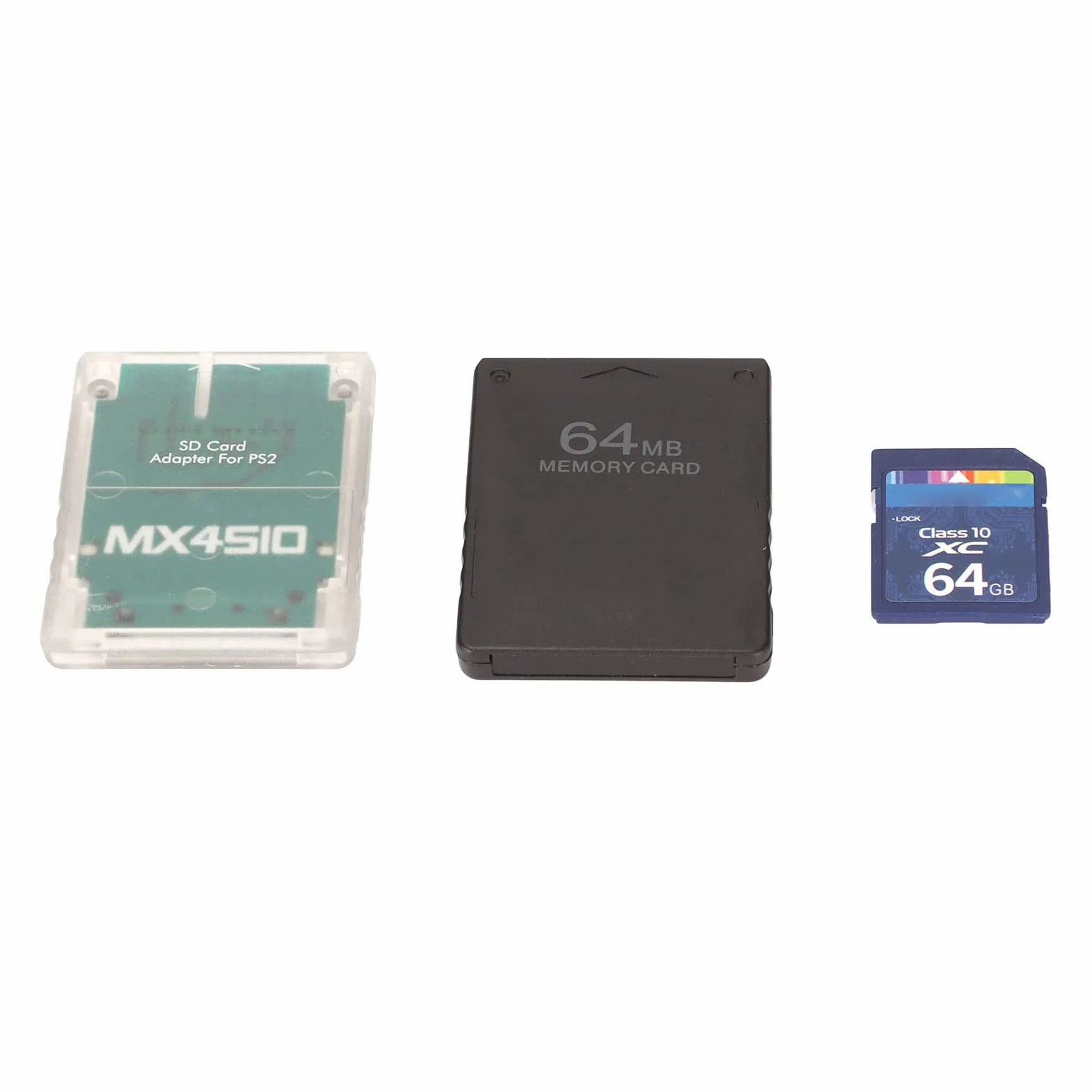 Adapter do konsoli, uniwersalny czytnik kart do rozpoznawania oprogramowania z kartą do przechowywania 64G Karta pamięci 64MB FMCBV1.966, stabilna wydajność Plug and Play na PS2(Thick)