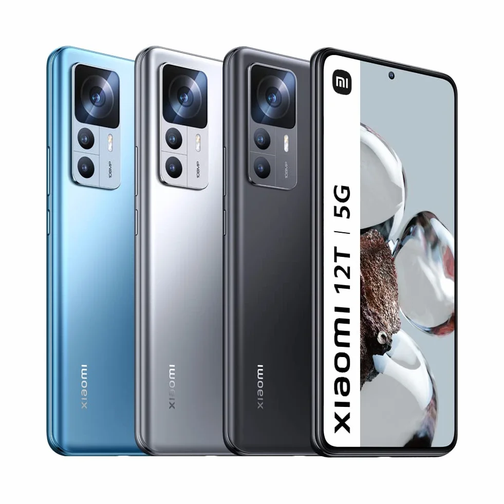 Xiaomi 12T 5G - smartfon 8 + 128 GB, 6,7 cala 120 Hz CrystalRes AMOLED, MediaTek Dimensity 8100-Ultra, 108 MP aparat profesjonalny, inteligentne 120 W, 5000 mAh, przezroczysty niebieski
