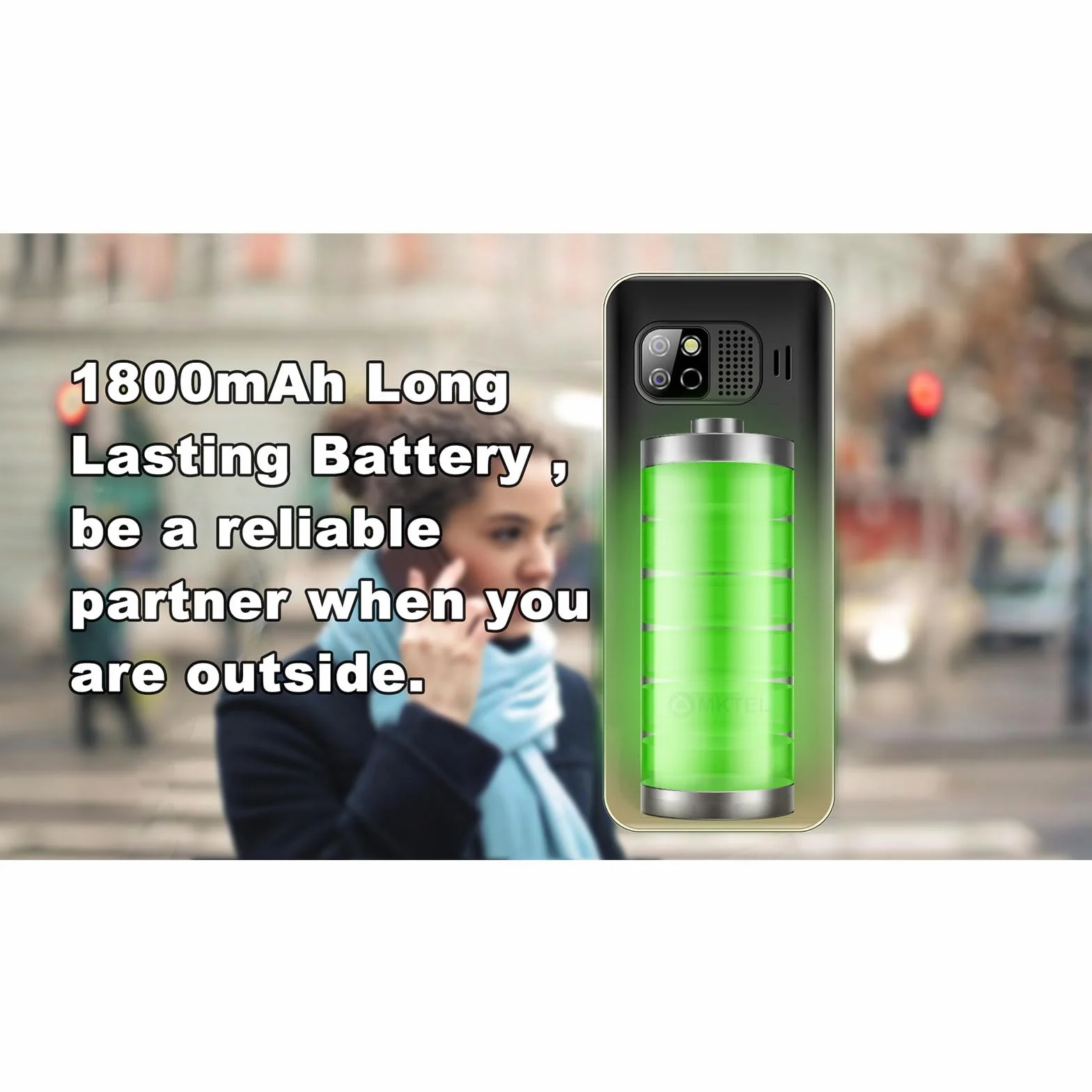 1,77-Calowy Telefon Komórkowy Osób Starszych, Odblokowany Telefon Komórkowy Seniorów/Dzieci Duży Głośnik Duży Przycisk Bateria 1800mAh/Latarka,Red