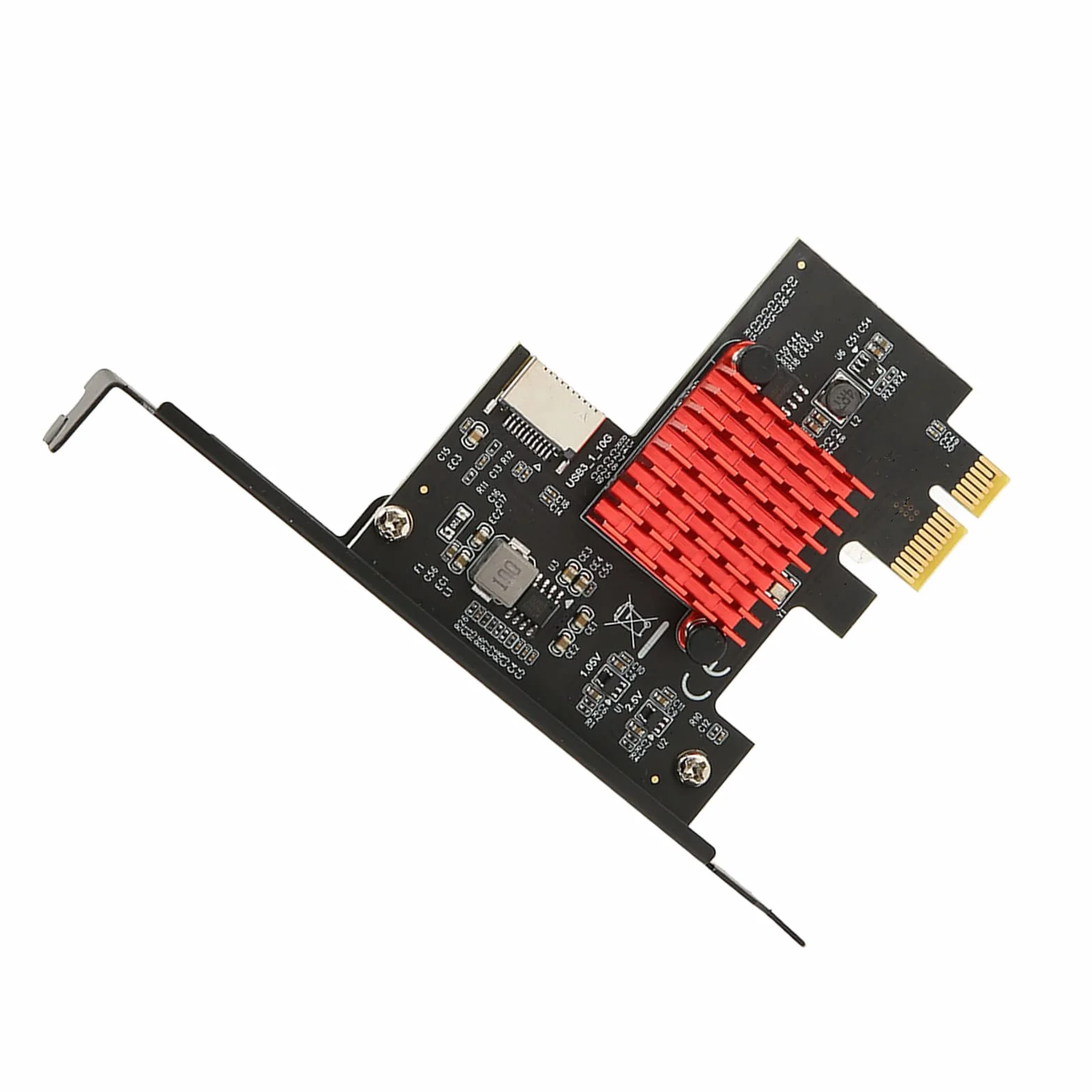 USB3.2 GEN2 Przednia Karta rozszerzeń TYPE E, Obsługa 10 Gb/s KLUCZ A TYP E Karta rozszerzeń Interfejsu PCIE 3.0 2X, dla dla Plug and Play, Nie Wymaga Sterownika