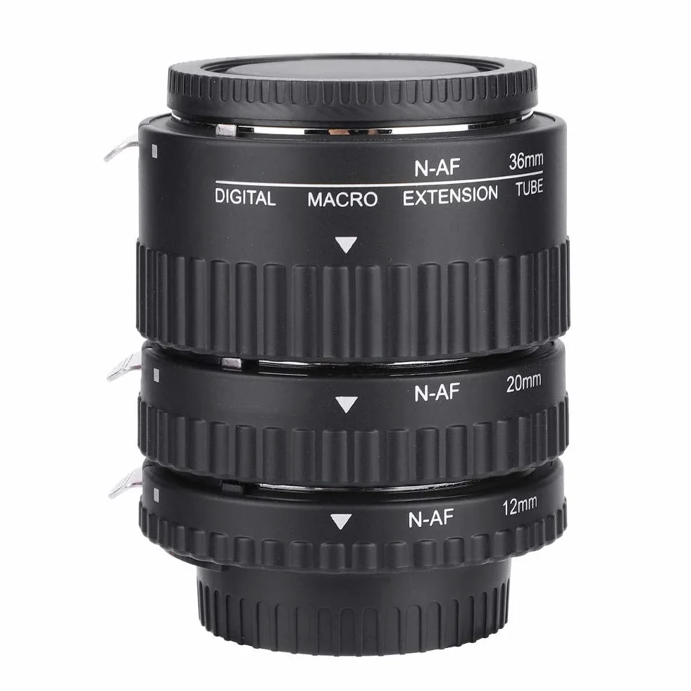 Vbestlife Extensione rurka do obiektywu, automatyczne ustawianie ostrości obiektyw makro 3 soczewki tipi di 12 mm + 20 mm + 36 mm przedłużająca rurka do obiektywu DSLR