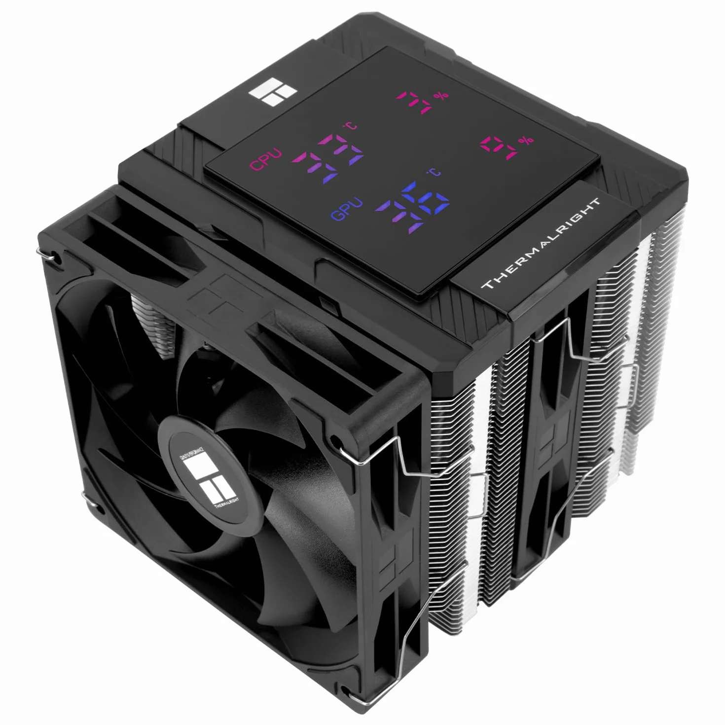 Thermalright Peerless Assassin 120 Digital Black chłodnica powietrza CPU, cyfrowa osłona ekranu, 6 Heatpipes chłodzenie procesora do komputera AM4/AM5, Intel LGA1700/1851/1150/1151/1200, chłodzenie