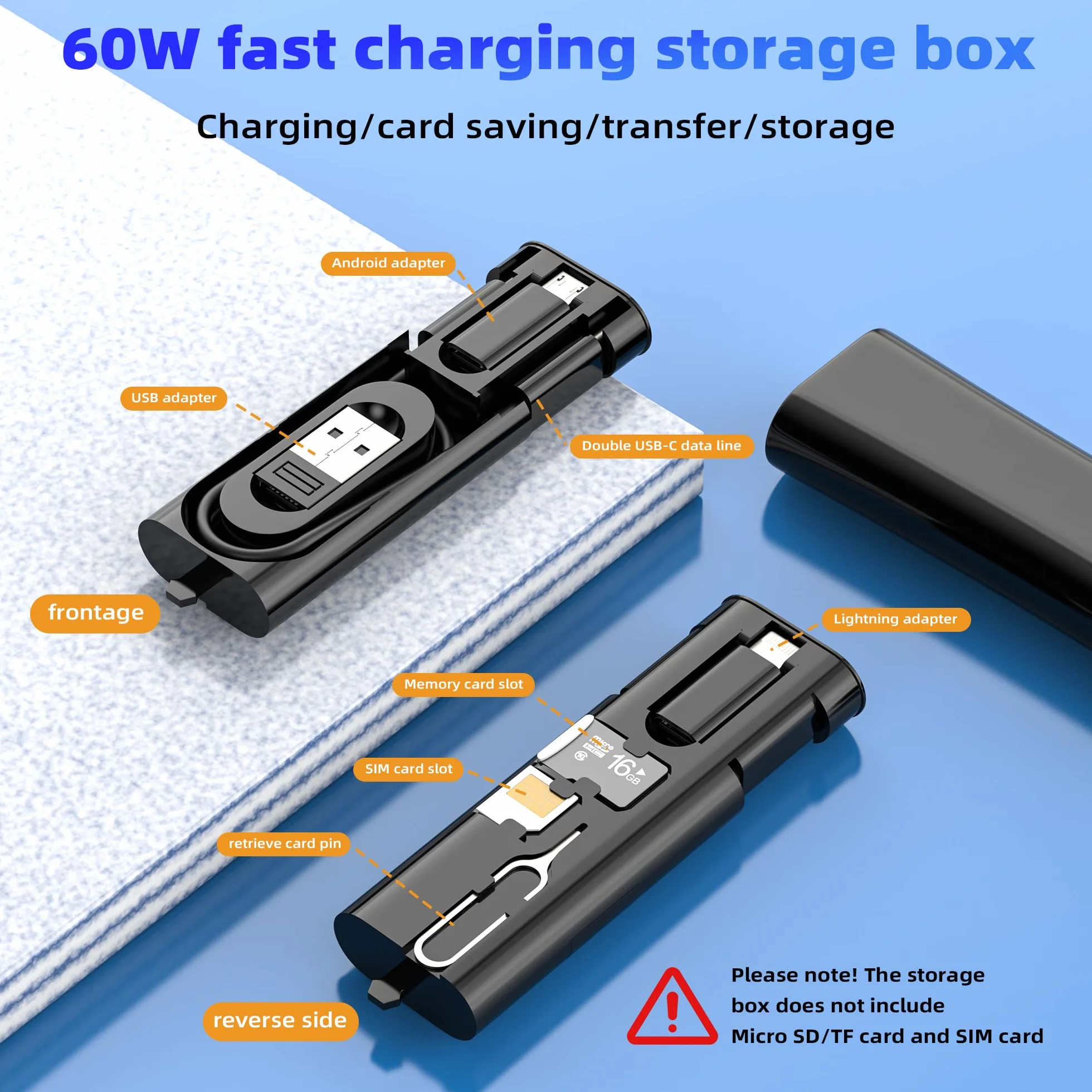 Torba USB C Bagsmart Box Micro do iPhone 17 16 15 14 13 Pro Max Lightning kabel do ładowania