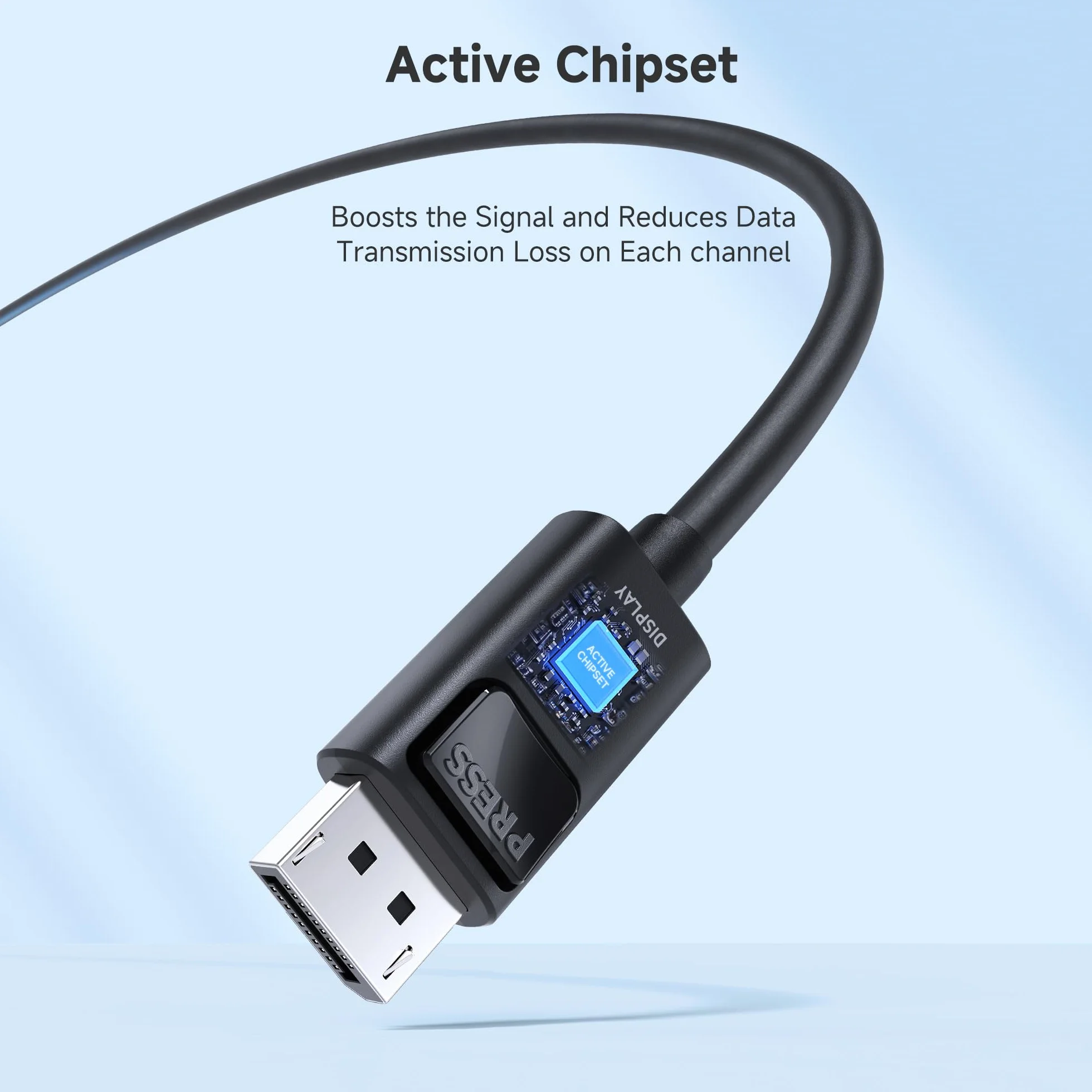 Cable Matters Aktywny Kabel DisplayPort 1.4 32,4 Gbps, 7,5 m | Jednokierunkowy, 8K@60Hz / 4K@240Hz, HDR, do monitora gamingowego i komputera PC z kartami graficznymi RTX/RX