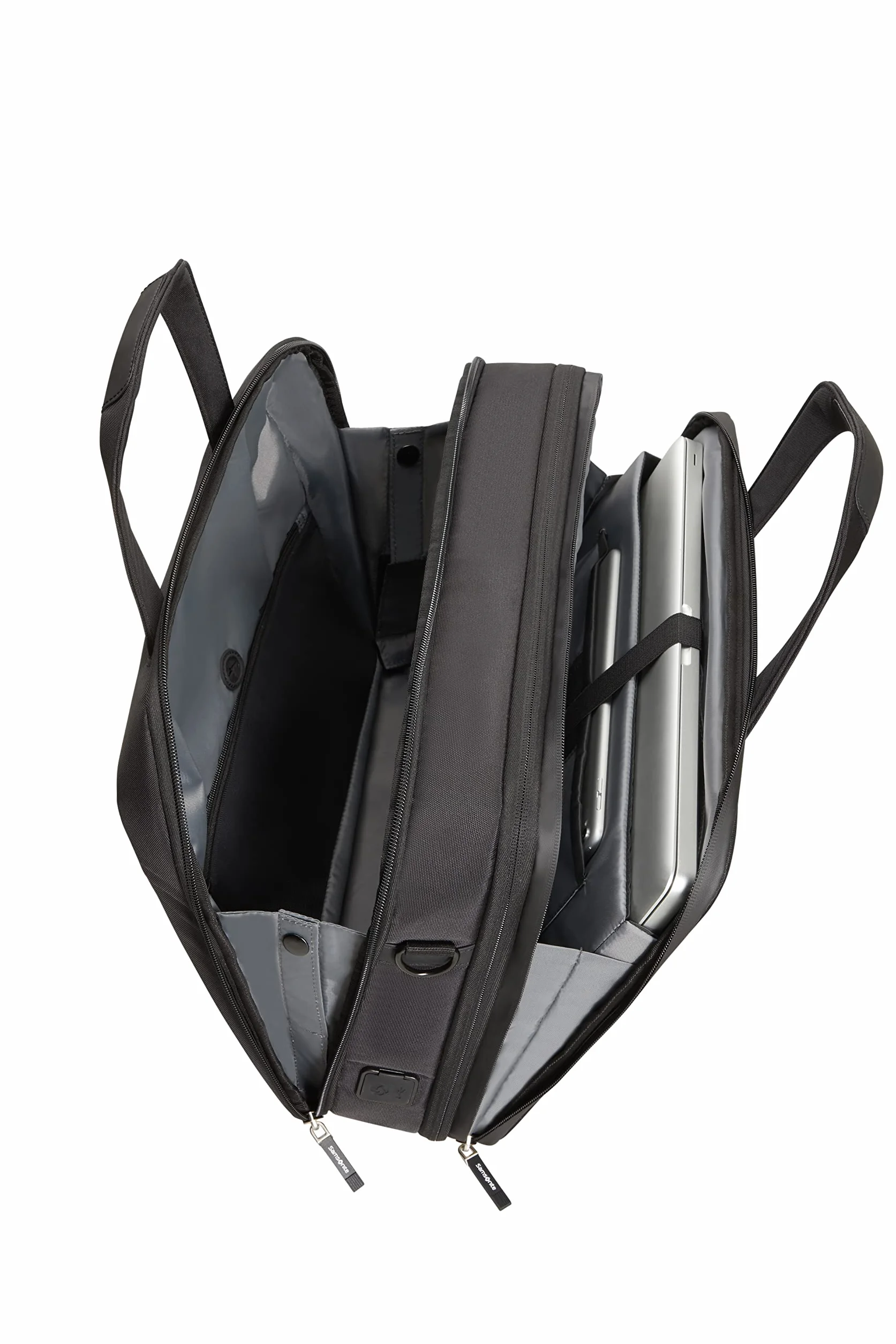 SAMSONITE LITEPOINT - Rozszerzalna torba laptopa 15,6 cala, 40,5 cm, 17,5/22 L, czarny (czarny)