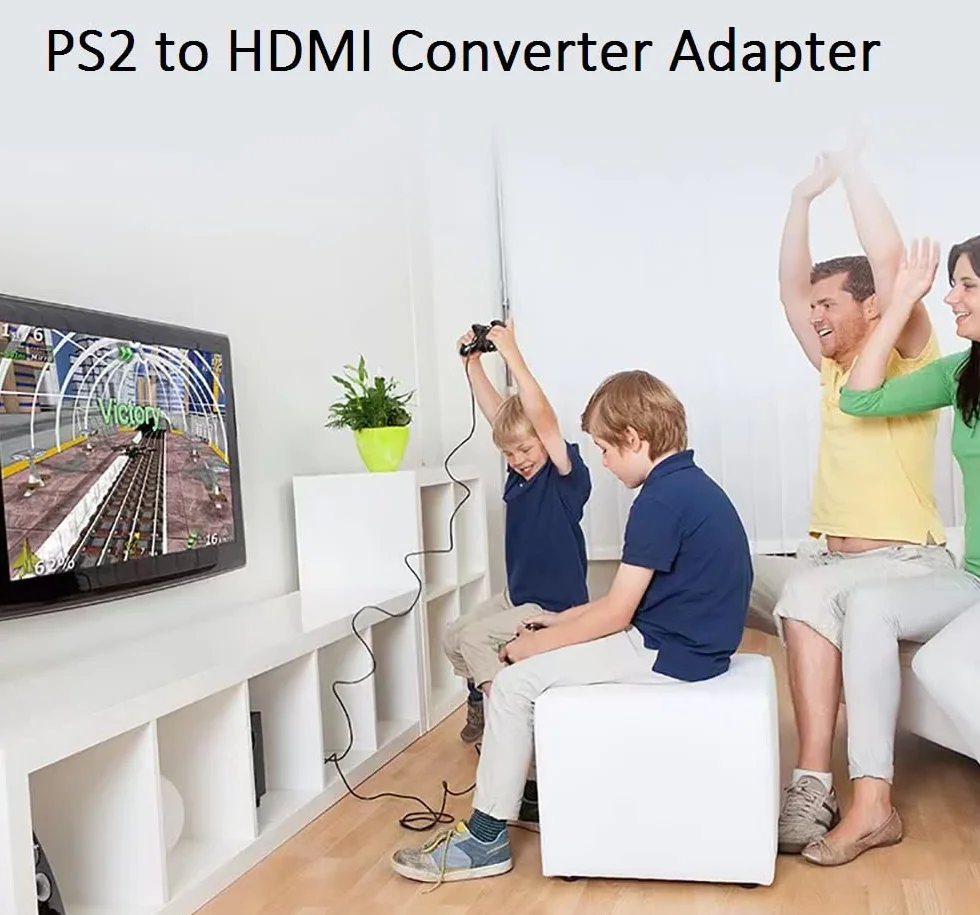 Adapter RCA na HDMI, konwerter wideo RCA na HDMI, Mini RCA Composite AV CVBS 3RCA na HDMI konwerter wideo adapter obsługuje PAL NTSC do PC Laptop VCR Xbox PS4 PS3 TV STB VHS kamera