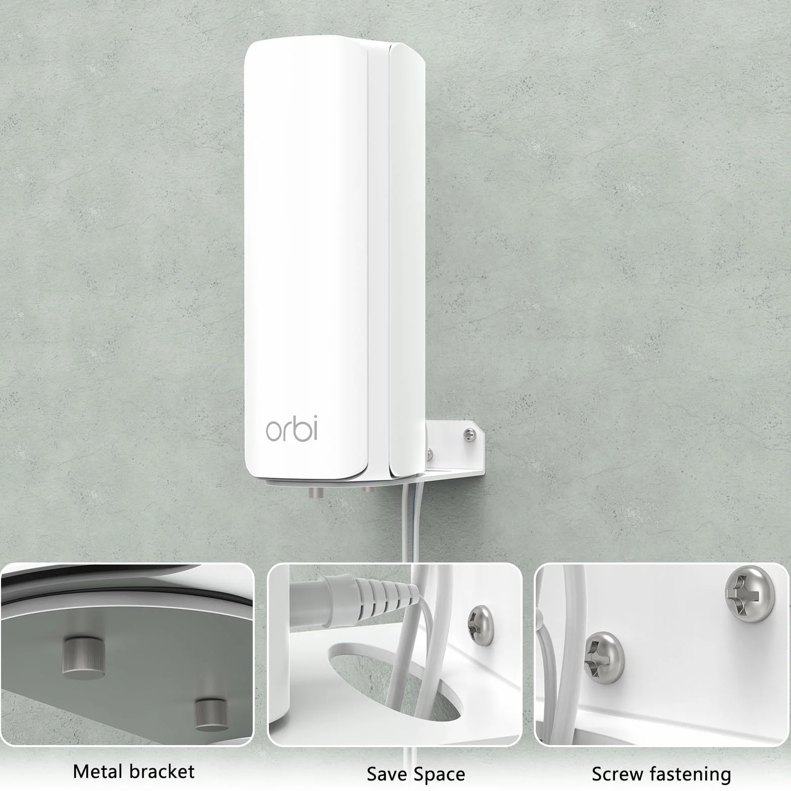 HOLACA Uchwyt ścienny kompatybilny z systemem sieciowym Orbi WiFi 7 Mesh (seria 770), metalowy uchwyt do RBE770/RBE772/RBE773, 1 PCS