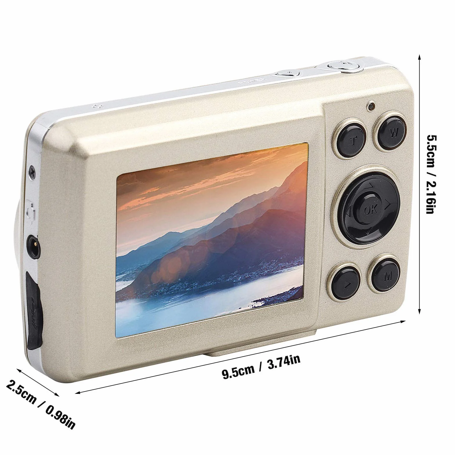 Mini 16MP 720P 30FPS 16X Zoom HD Cyfrowa Kamera Wideo Kamera Camaras Digitales Jednorazowe Aparaty Zewnętrzne (Złoto)