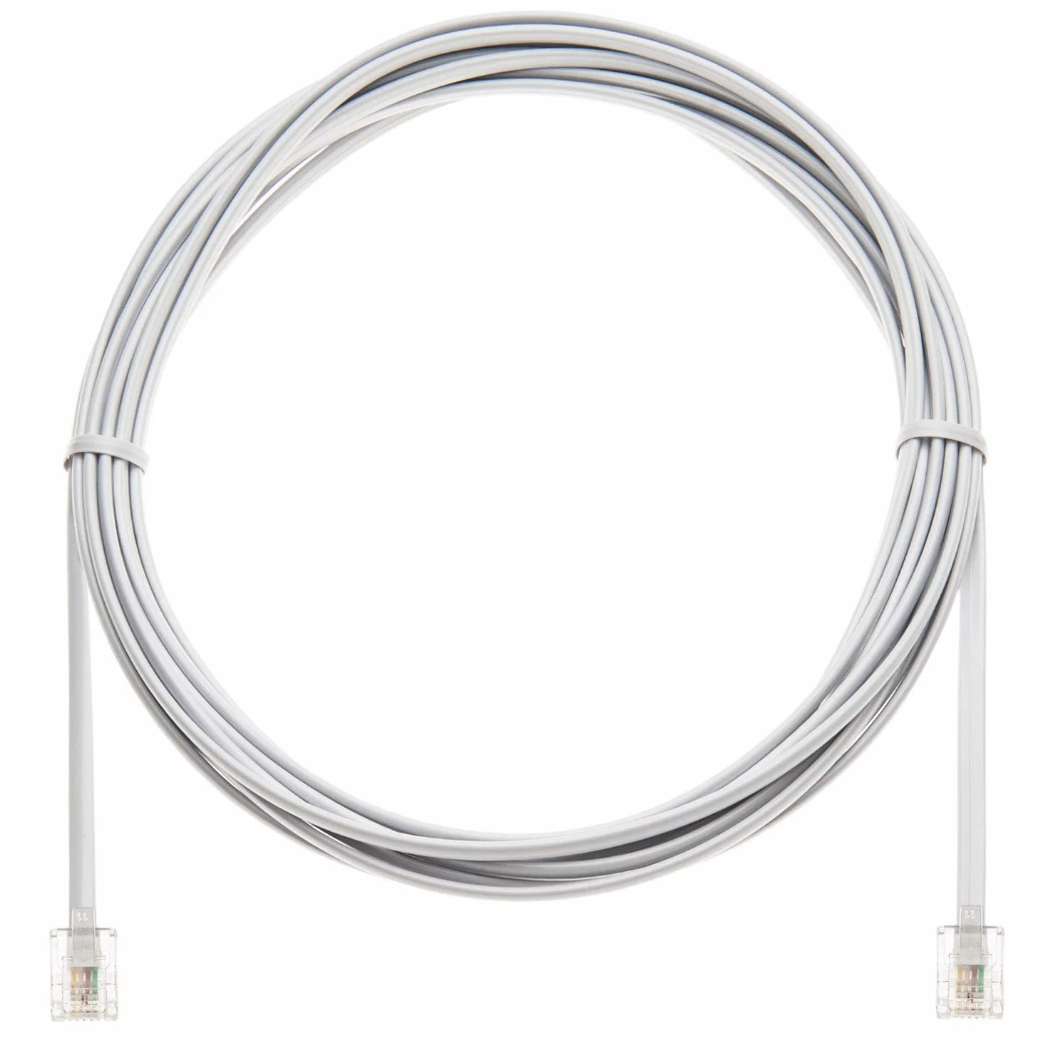 Keple Kabel RJ11 10 m, przedłużacz ADSL, przewód telefoniczny, szerokopasmowe złącze internetowe BT, męski na męski, router i modem do gniazda telefonicznego RJ11, mikrofiltr (biały)