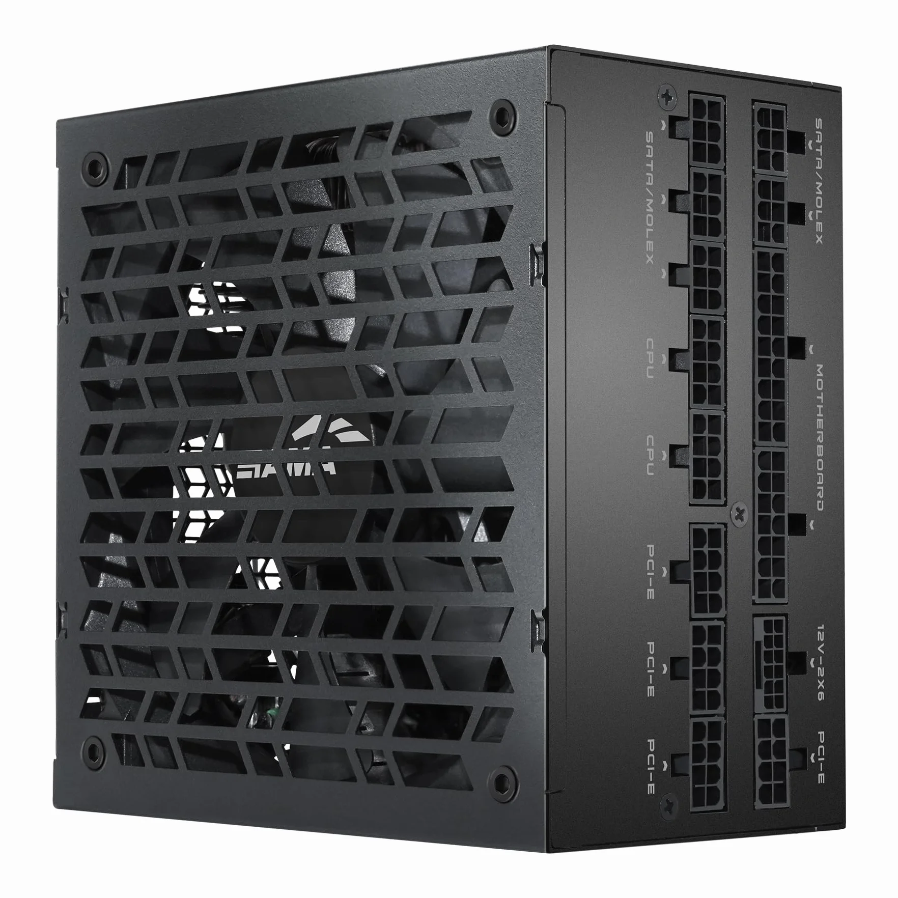Zasilacz SAMA P1000 1000W Platinum, ATX 3.1, w pełni modularny, czarny | PCIe 5.1, certyfikat 80 Plus Platinum i Cybenetics, japońskie kondensatory, ultra-cichy wentylator 140 mm FDB