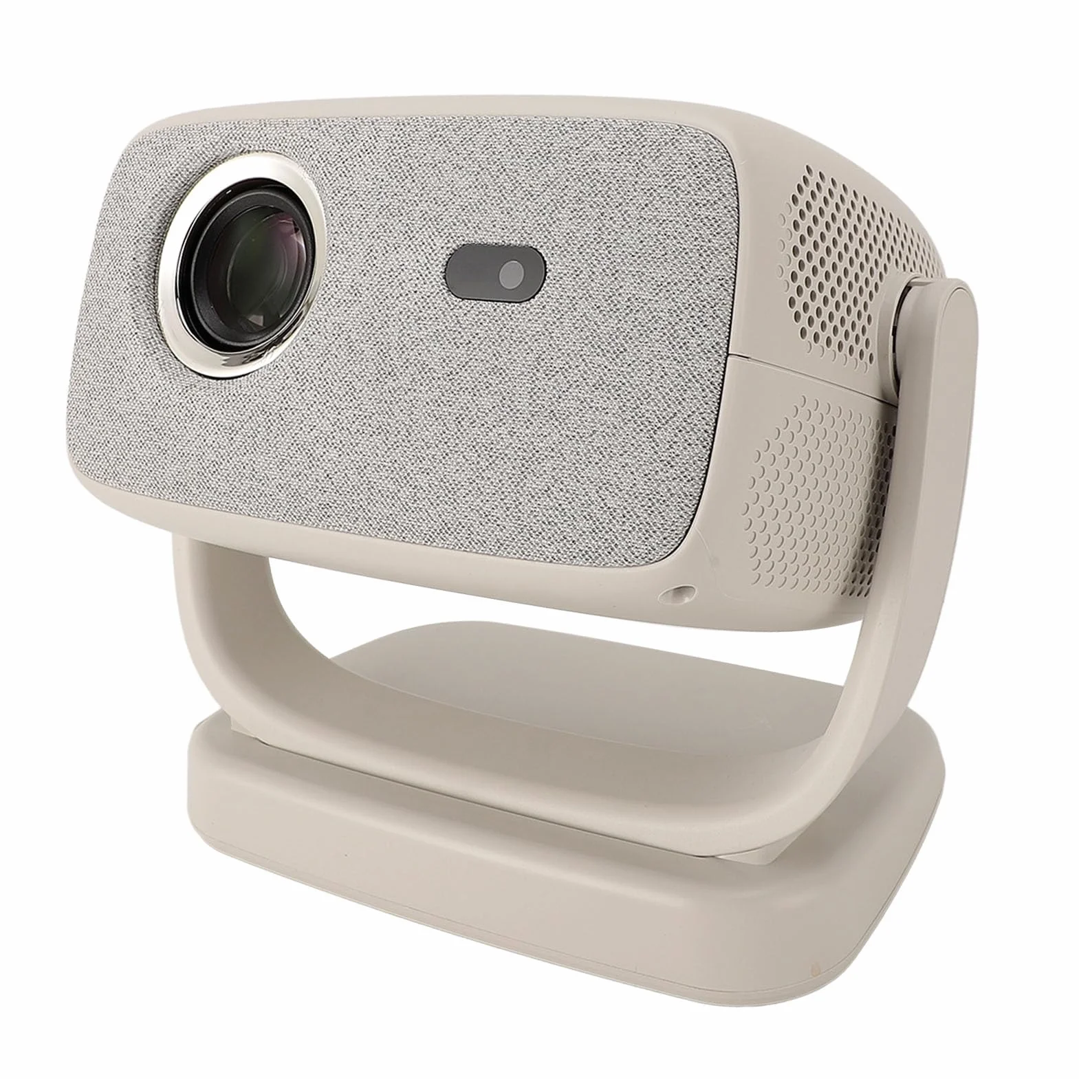 Projektor 4K z podstawą obrotową o 180°, Wi-Fi 6, Automatyczna Korekcja dla TV Stick, Smartfona, Projektora Filmowego na świeżym Powietrzu (wtyczka UE)