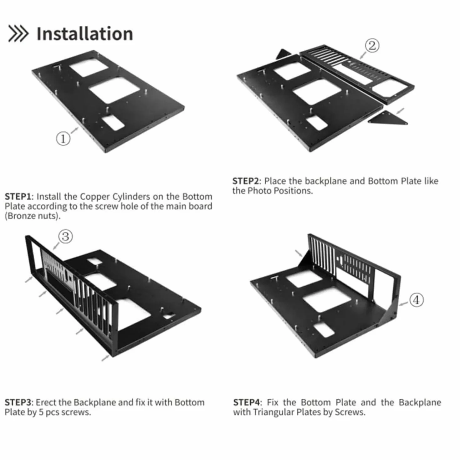 Etui na komputer gamingowy DIY, obudowa ATX Open Air PC Case do płyt głównych ATX/M-ATX/ITX do 305 x 245 mm