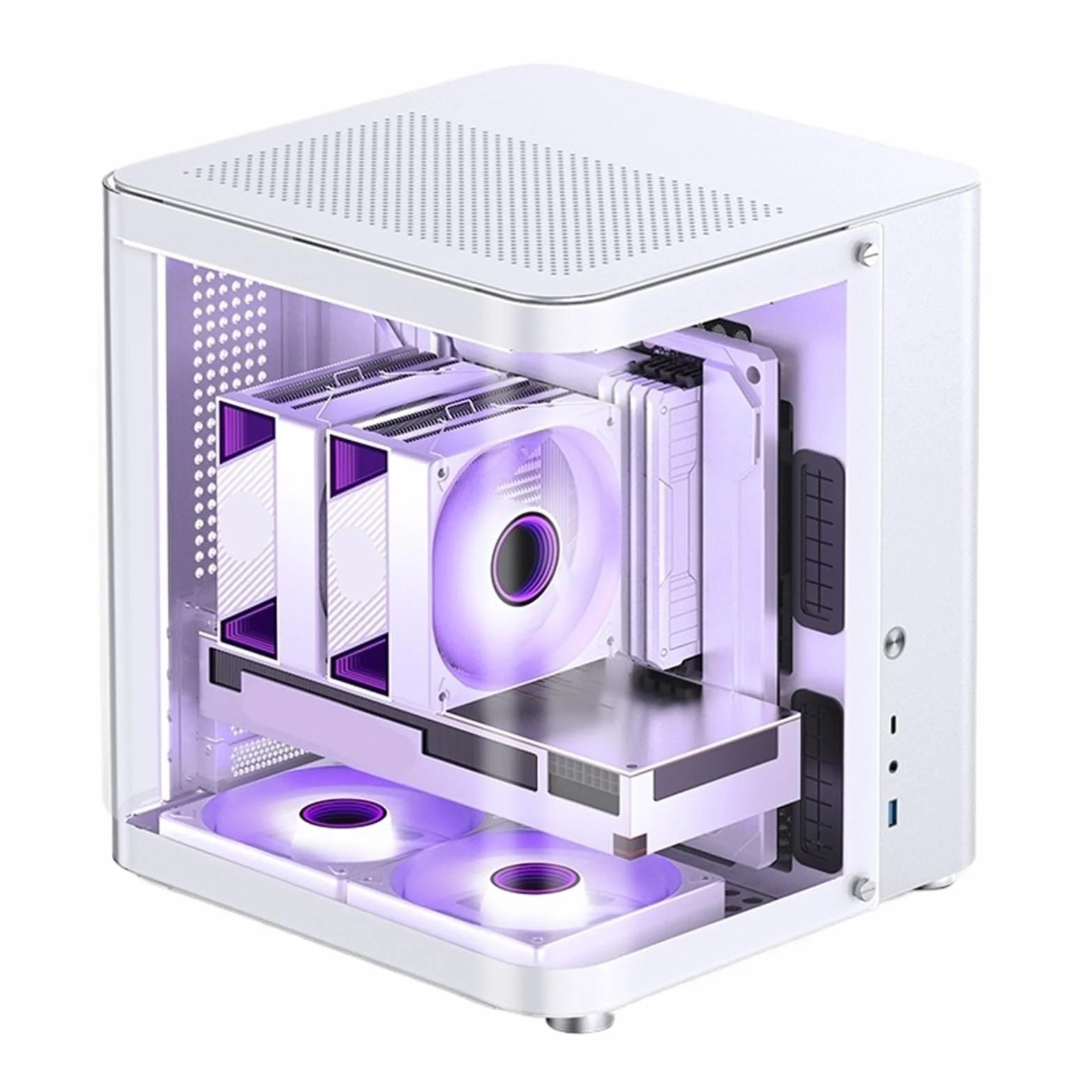 TK-1 2.0 Ver M-ATX podwozie pokój z widokiem na morze aluminiowy statek kosmiczny kabina ryba tył woda chłodzenie komputer do gier PC