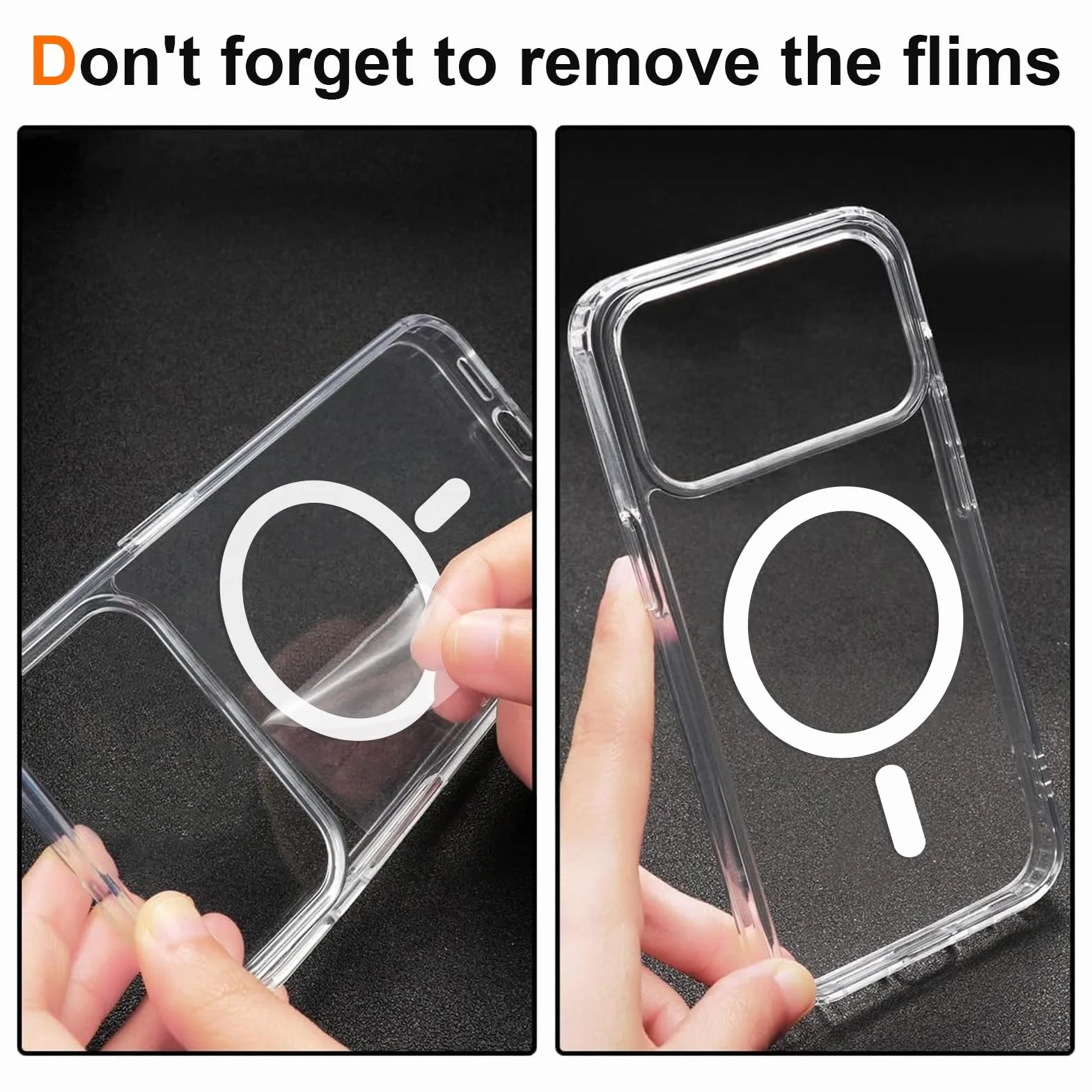 Magnetyczne etui z paskiem na telefon komórkowy iPhone 17 Pro, [kompatybilne z Magsafe], etui ochronne na telefon komórkowy, do zawieszenia, przezroczyste, odporne na uderzenia i zarysowania