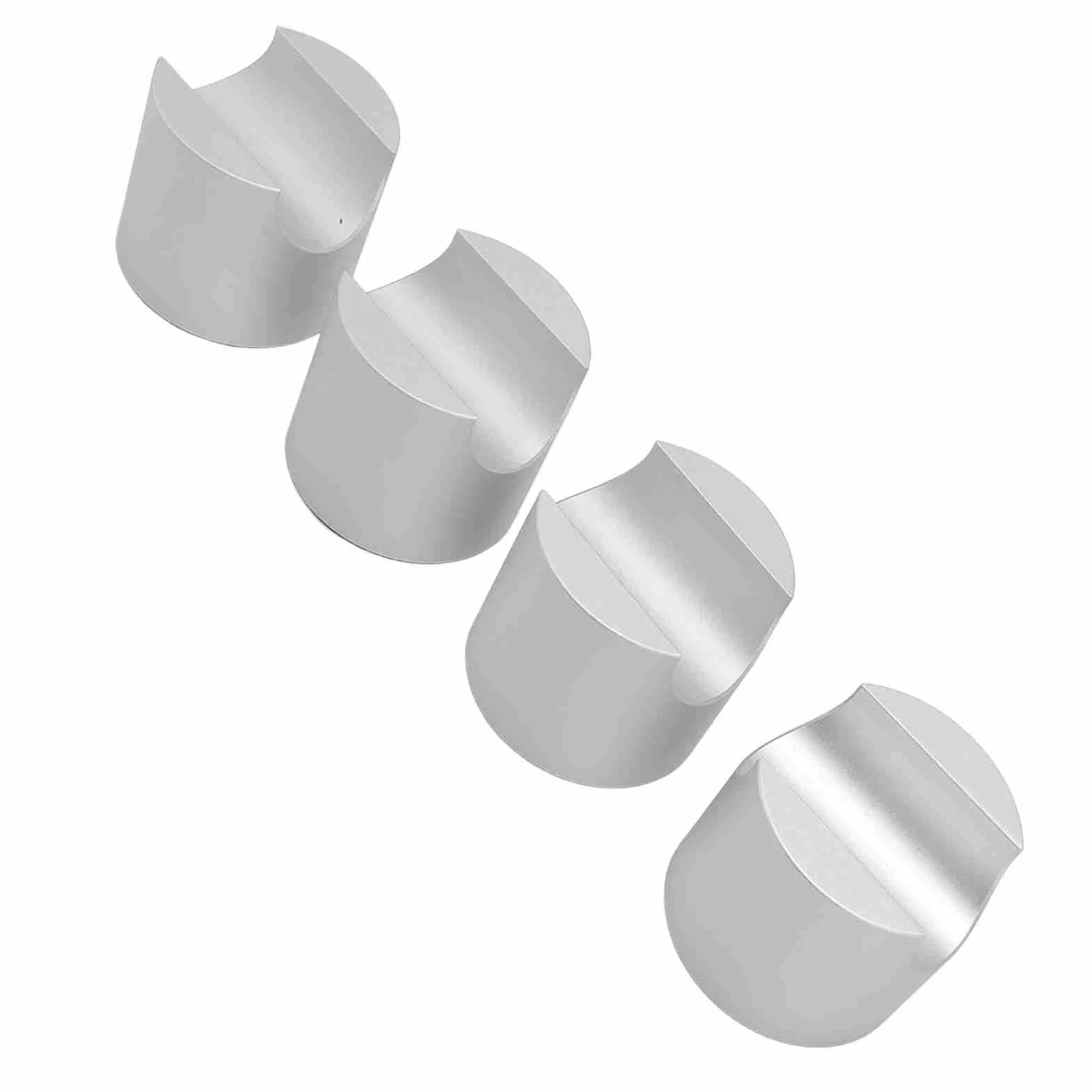 KUIDAMOS Zacisk Kablowy HiFi ze Stopu Aluminium Kabel Głośnikowy Mocy Klips Pionowy do Kina Domowego, Odtwarzacza CD DVD 4szt (Srebrny)