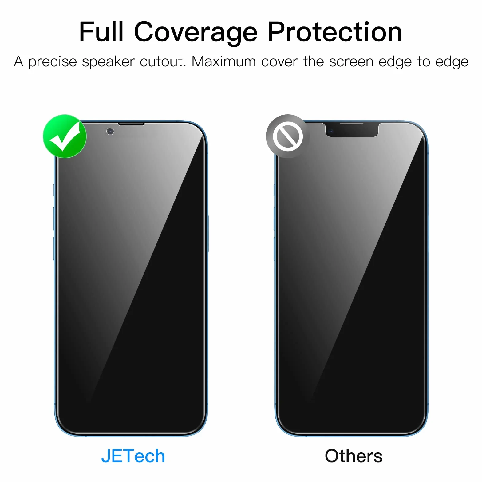 JETech Screen Protector Antyszpieg Szkło Hartowane dla iPhone 17e 2026 16e 13/13 Pro 6,1 Cala 2 Sztuki