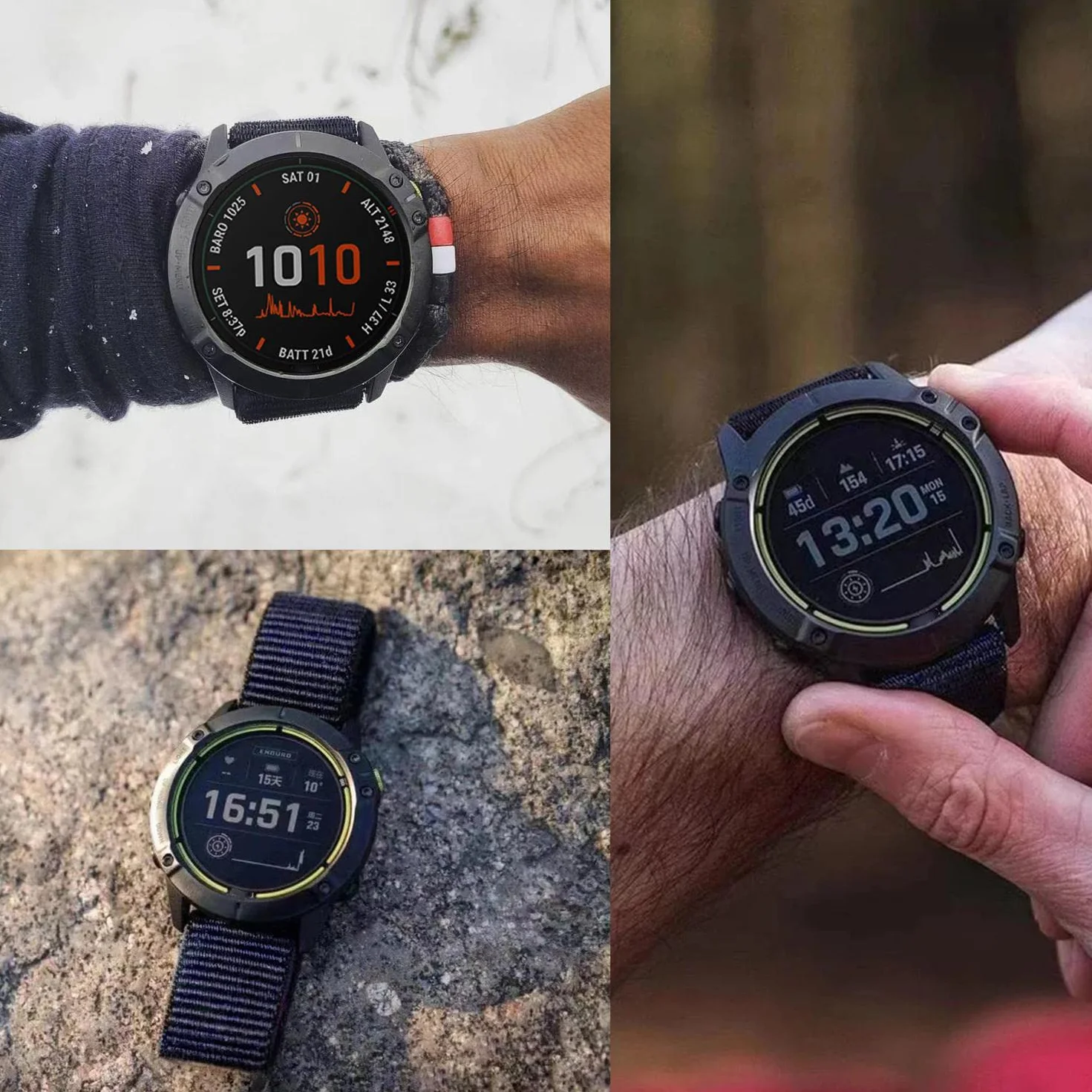 Pasek nylonowy 22 mm do Garmin Fenix 7/EPIX 2/Fenix 6/Fenix 5/Epix Pro 47 mm szybkoschnący ultralekki