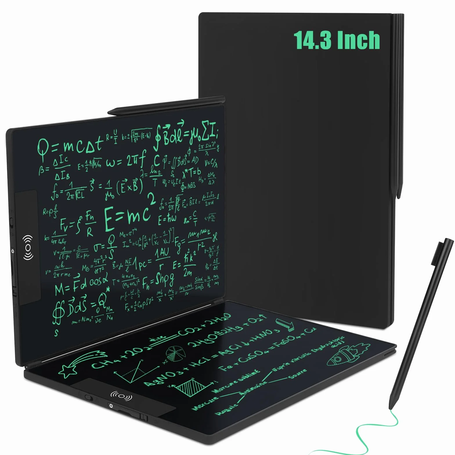 Czemo składana tablica do pisania LCD, 14,3 cala, dla dorosłych, do biura, cyfrowa deska kreślarska z liniami monochromatycznymi 0,5 mm, blok rysunkowy na notatki, listy rzeczy do zrobienia, szkice