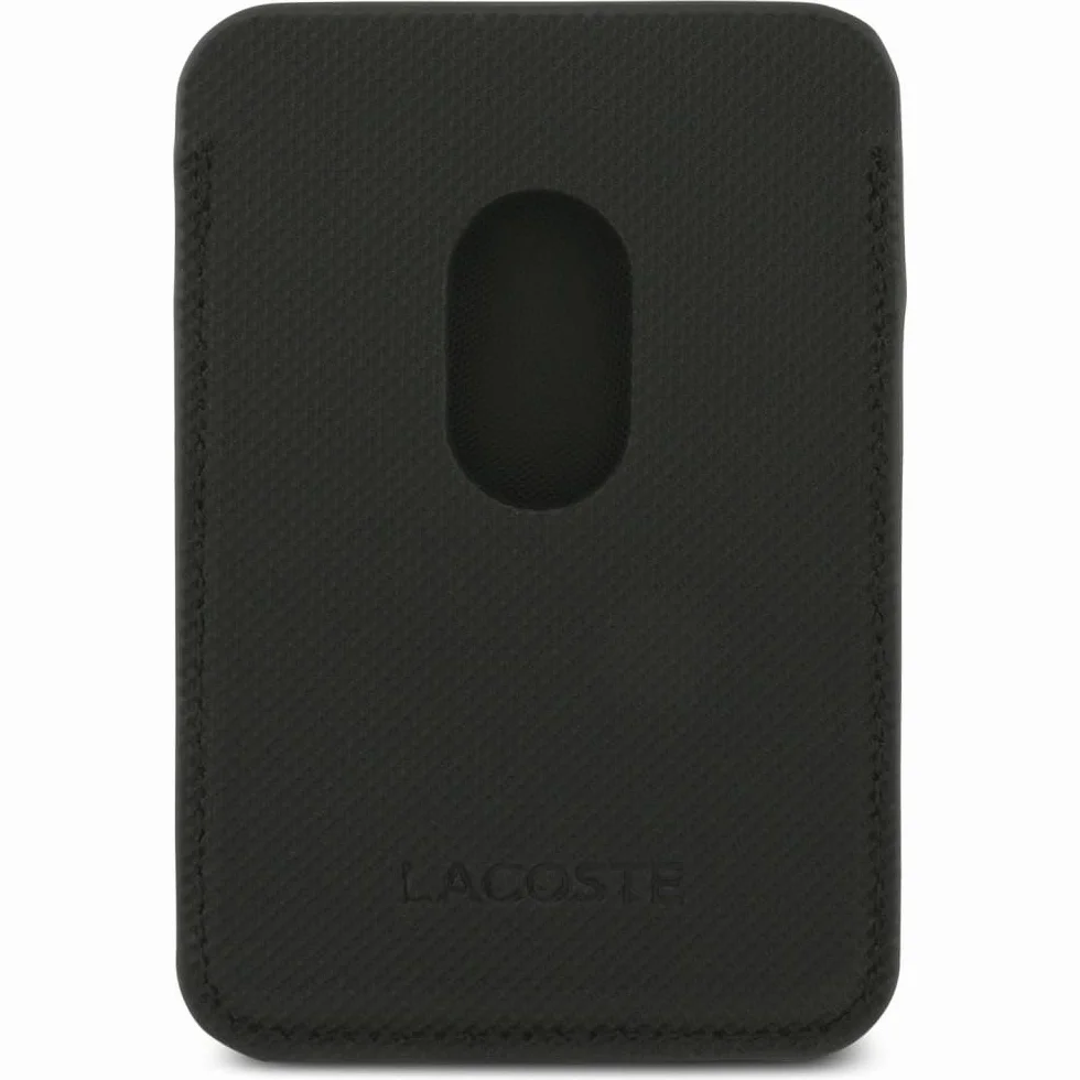 CG MOBILE Lacoste etui + zestaw portfela Iconic Petit Pique kompatybilne z MagSafe do iPhone 17 Pro Max (czarne)