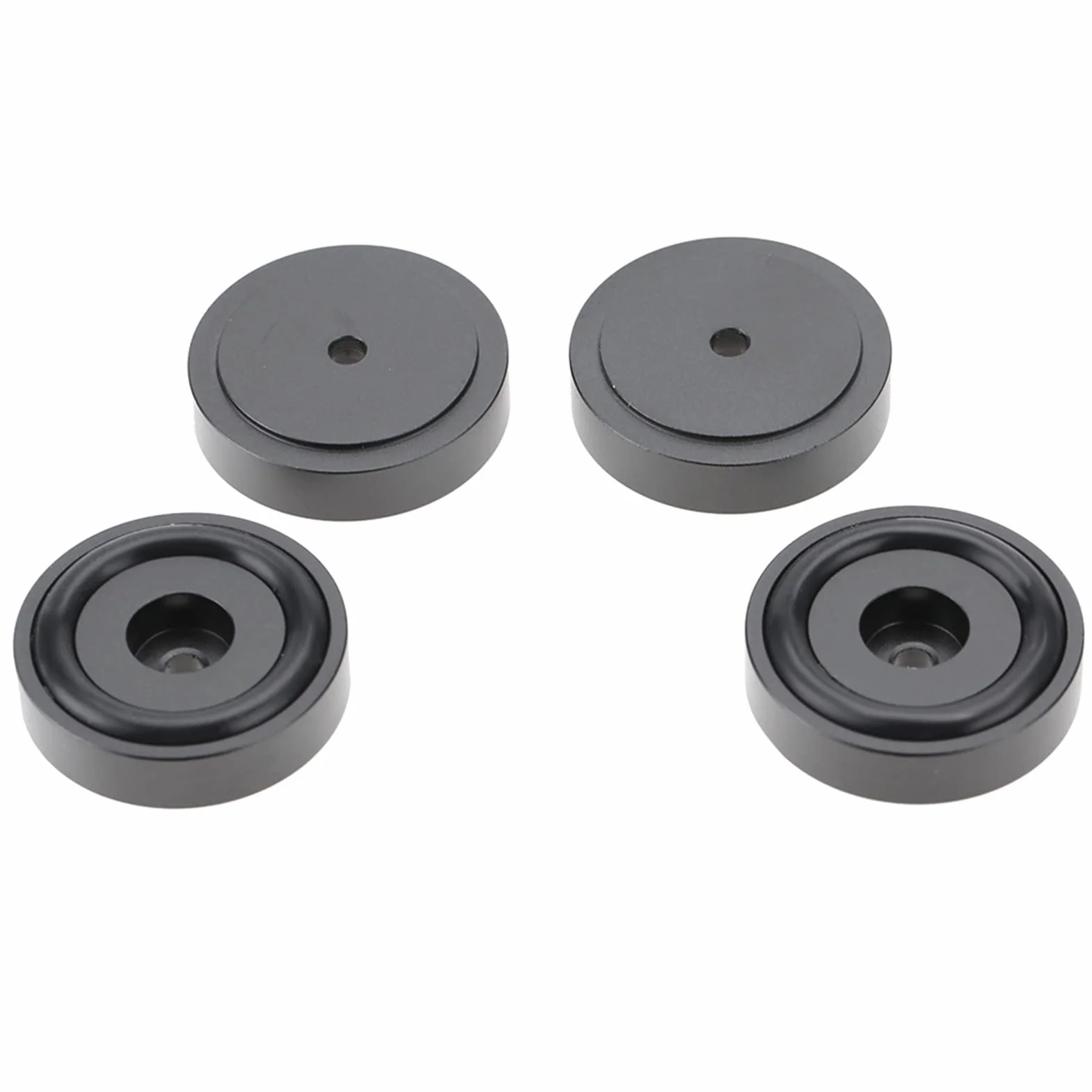 Wzmacniacz Nóżki Aluminiowe Wzmacniacz Pad Stop Aluminium 4 szt. 40 * 10 Mm Wzmacniacz ze Stopu Aluminium Pad Anodowanie Piaskowanie Wzmacniacz Klocki Stopy Srebrne (Czarny)