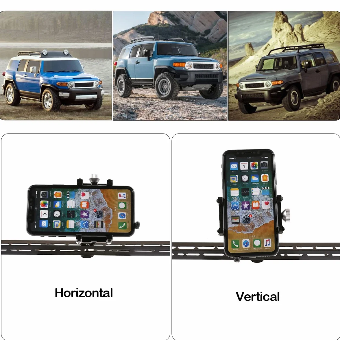 Pasuje do Toyota FJ Cruiser 2007-2021, wielofunkcyjny samochodowy uchwyt na telefon, deska rozdzielcza, uchwyt na telefon komórkowy, do samochodu, deski rozdzielczej, stojak na telefon komórkowy, uchwyt na deskę rozdzielczą, stojak na telefon komórkowy