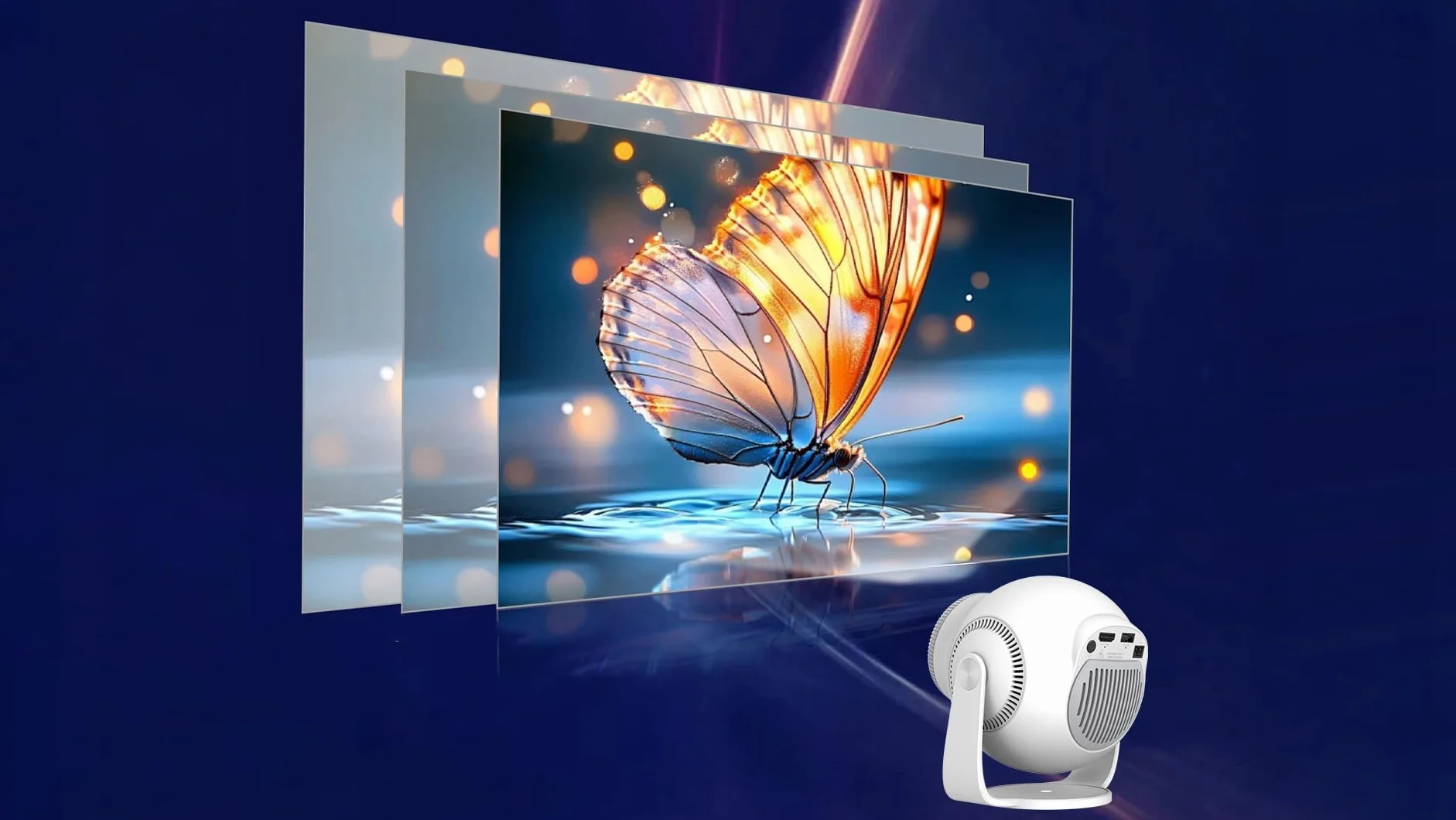 CIRON TP360 Projektor multimedialny Android 14 WiFi 6 Bluetooth 5.4 LED 200 ANSI 720P Mini Projektor Kino Domowe HDMI USB Wysoka Jakość Korekcja Obrazu Kino Domowe
