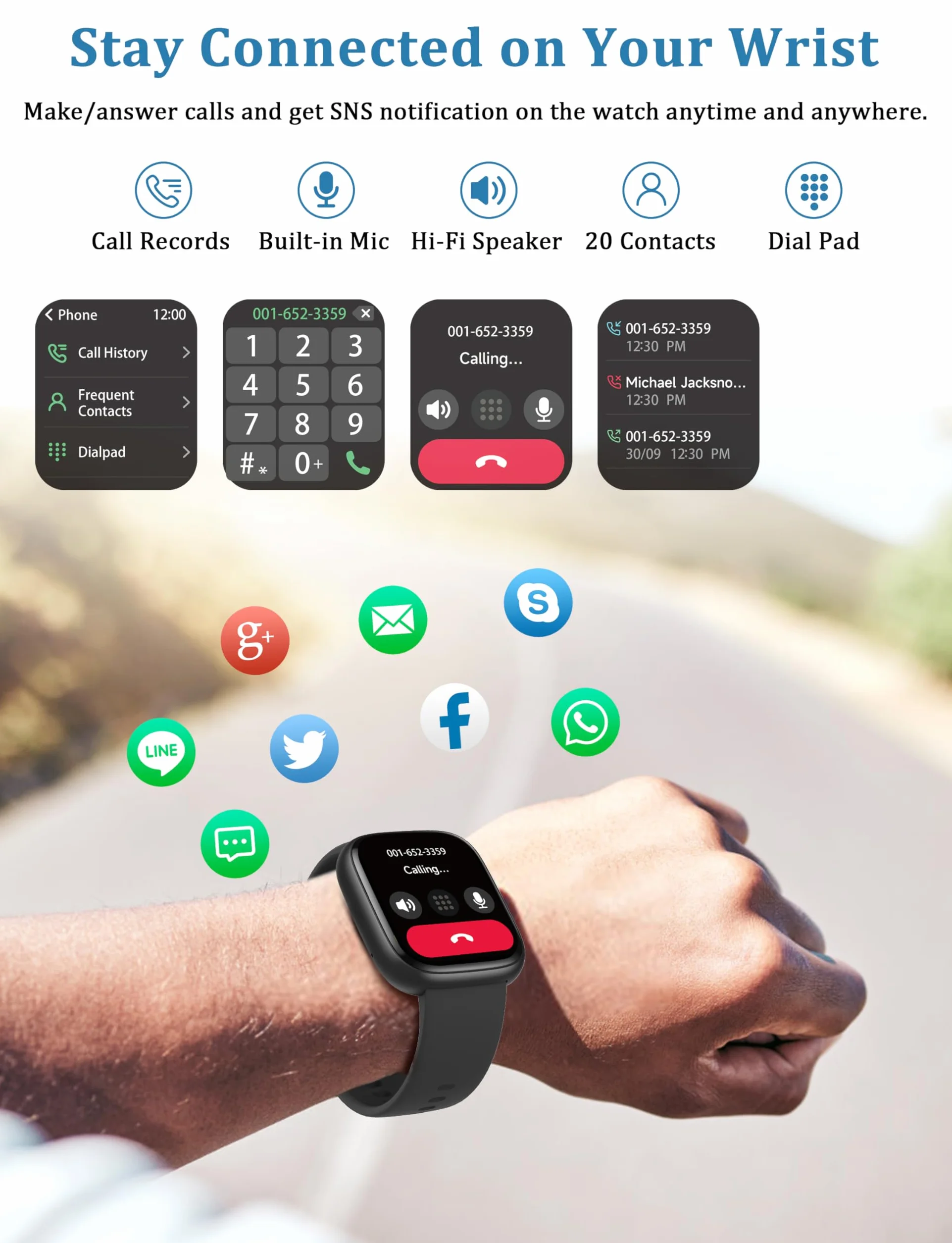 Inteligentny zegarek, wbudowany Alexa, odbieranie/nawiązywanie połączeń, inteligentny zegarek dla kobiet i mężczyzn, smartwatch 1,83'', wodoodporny zegarek sportowy IP68, pulsometr SpO2, monitor