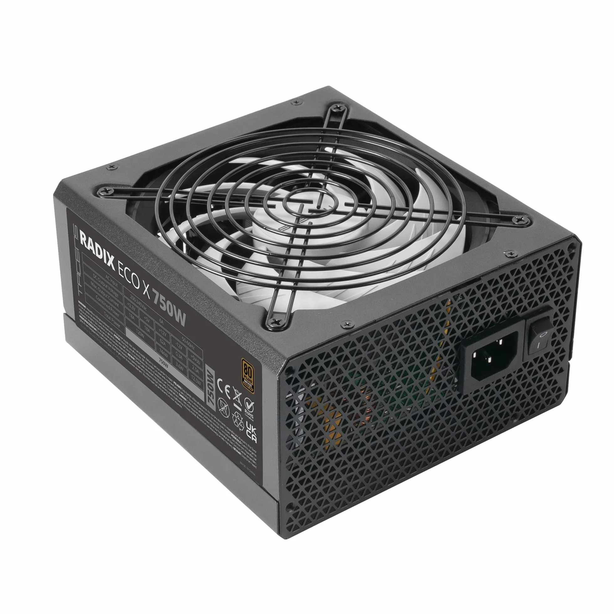 Tacens RADIX ECO X 750 ATX 750W Zasilacz, 80 Plus Bronze, Czarny