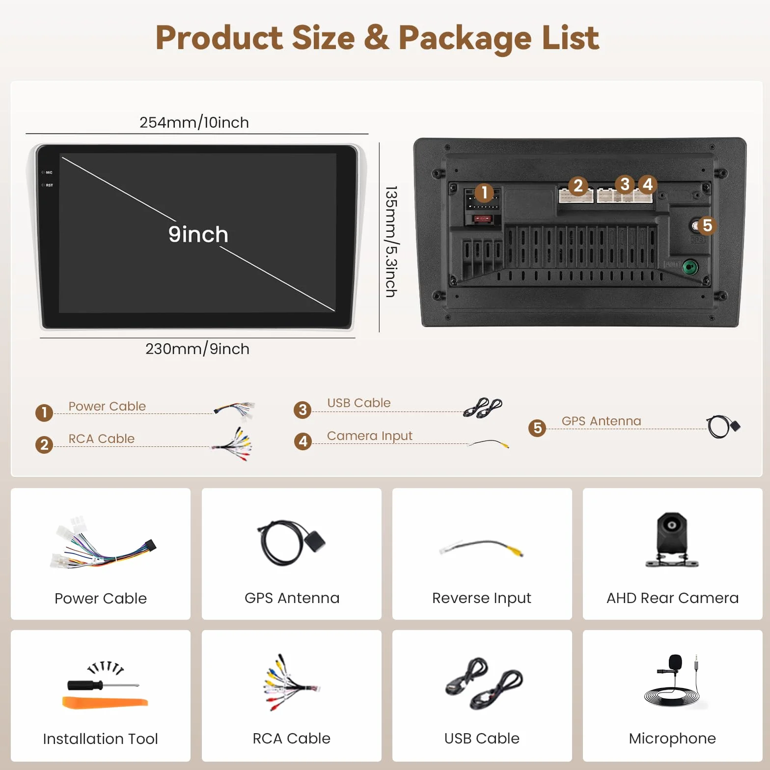 Hikity Radio samochodowe Android 15 4+128G dla Toyota Avensis 2002-2008 z ekranem dotykowym 9 Zoll, radio samochodowe 2DIN z bezprzewodowym odtwarzaczem Carplay Android Auto, FM/RDS Radio BT GPS WiFi