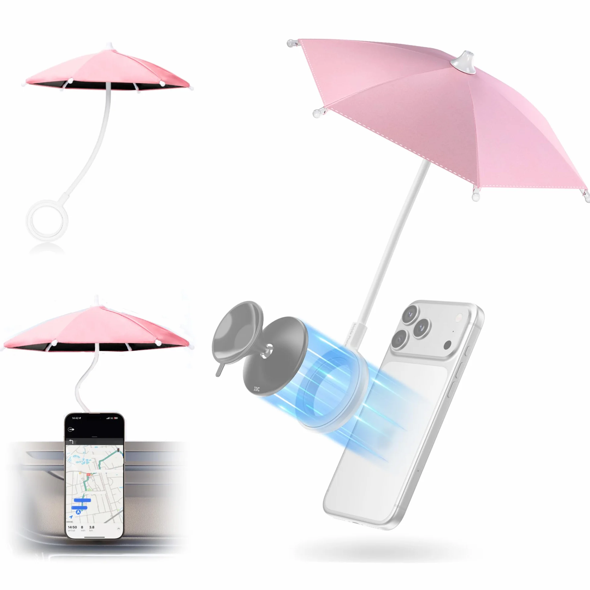 Magnetyczny parasol na telefon UPF45+ osłona przeciwsłoneczna 360° Magsafe