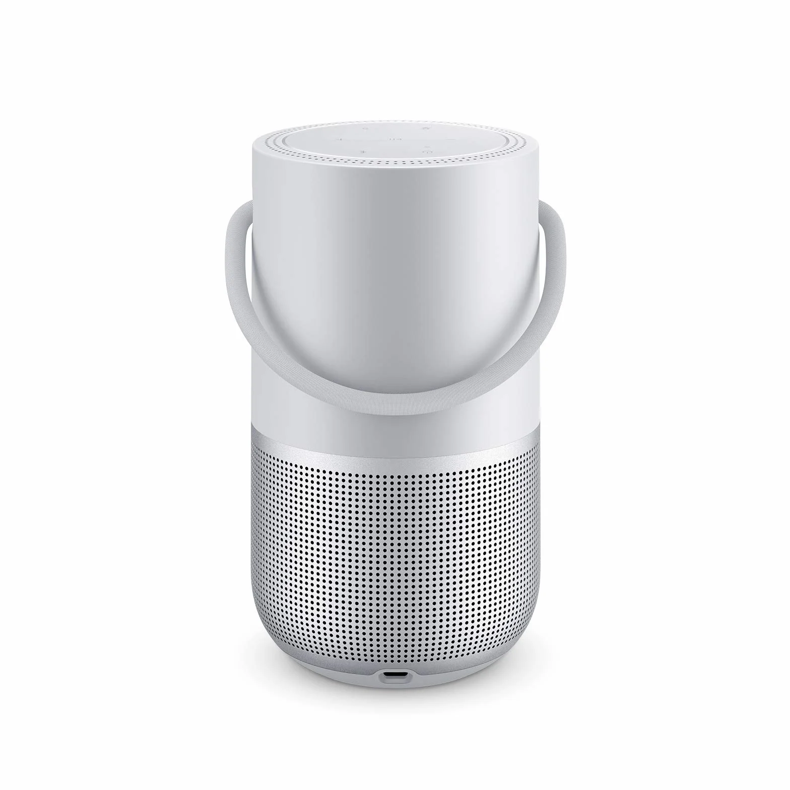 Bose ‎Przenośny Bezprzewodowy Głośnik, Srebrny/Szary, 10.4 x 11.9 x 19.15 cm & Bose Przenośny głośnik domowy stacja ładująca głośnik, srebrny