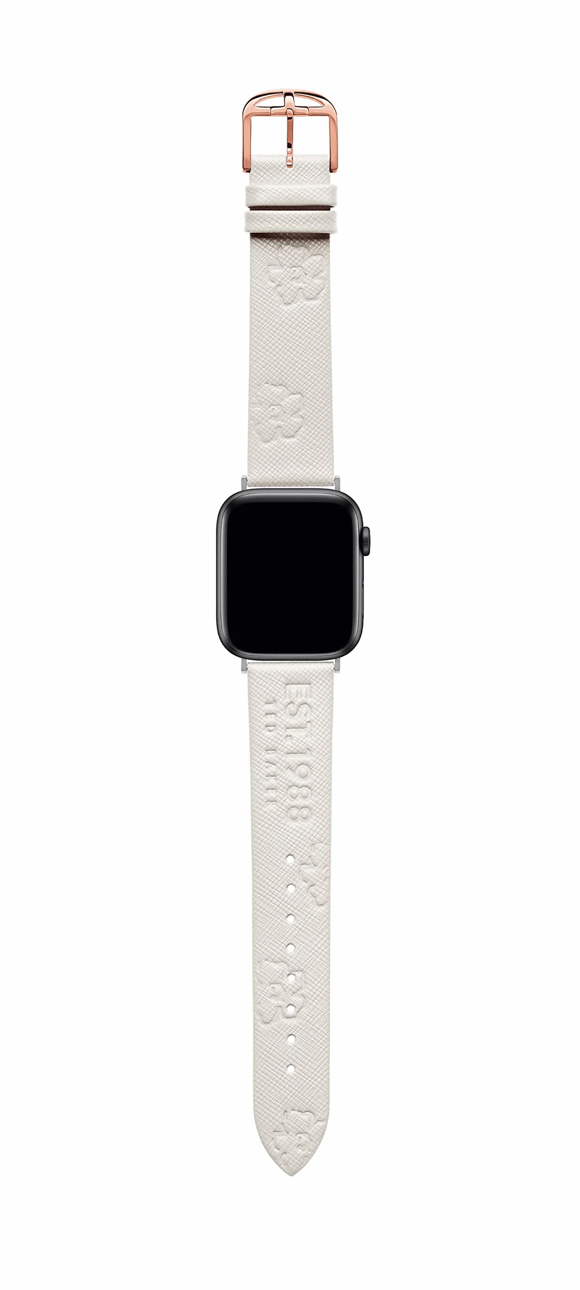 Ted Baker Magnolia Saffiano Skórzany pasek do smartwatcha, kompatybilny z paskiem do zegarka Apple Watch 38 mm, 40 mm, kremowy, jeden rozmiar, skórzany pasek do smartwatcha Magnolia Saffiano,