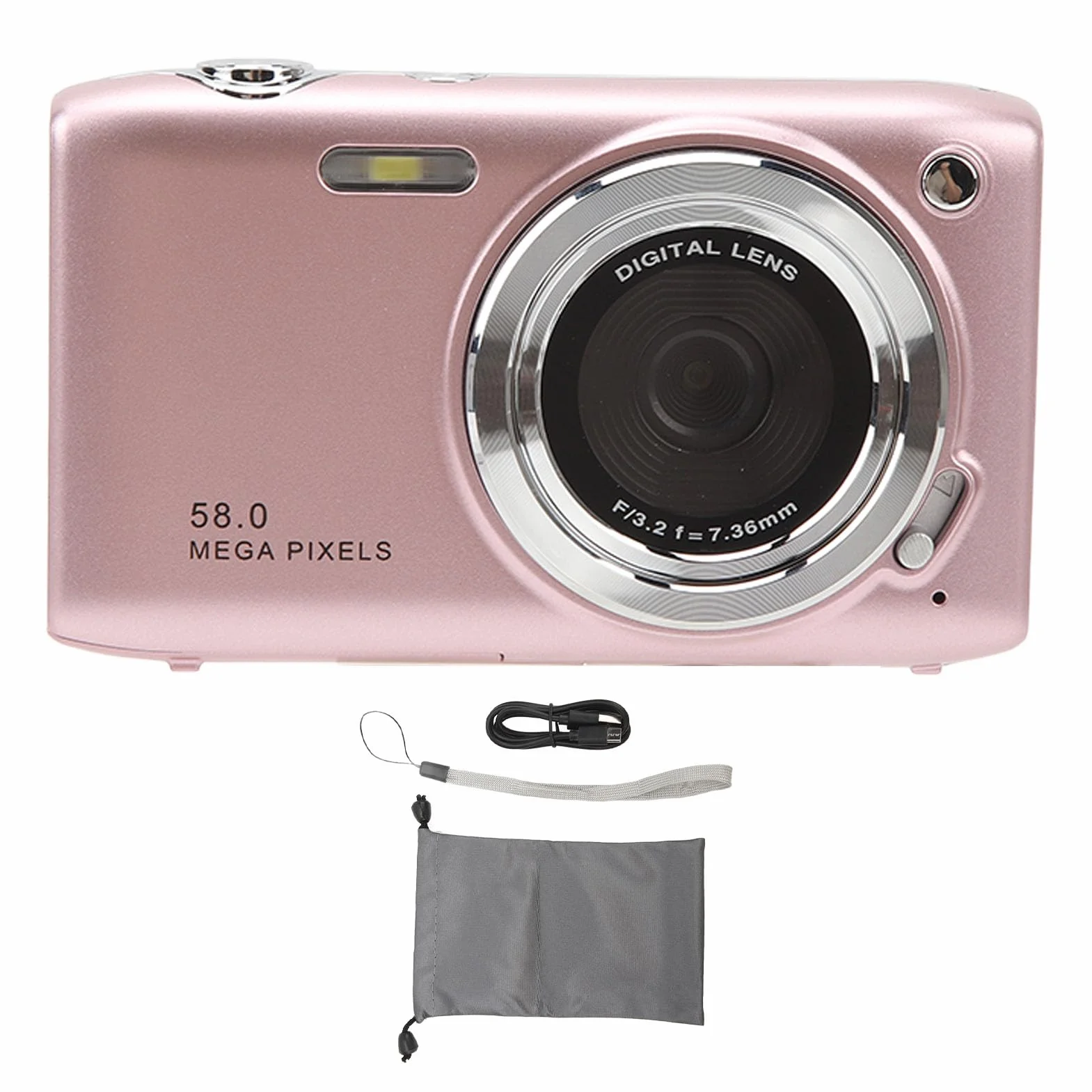 Aparat Cyfrowy, Aparat Cyfrowy z 16-krotnym Zoomem i Ekranem o Przekątnej 2,88 Cala do Fotografii (PINK)