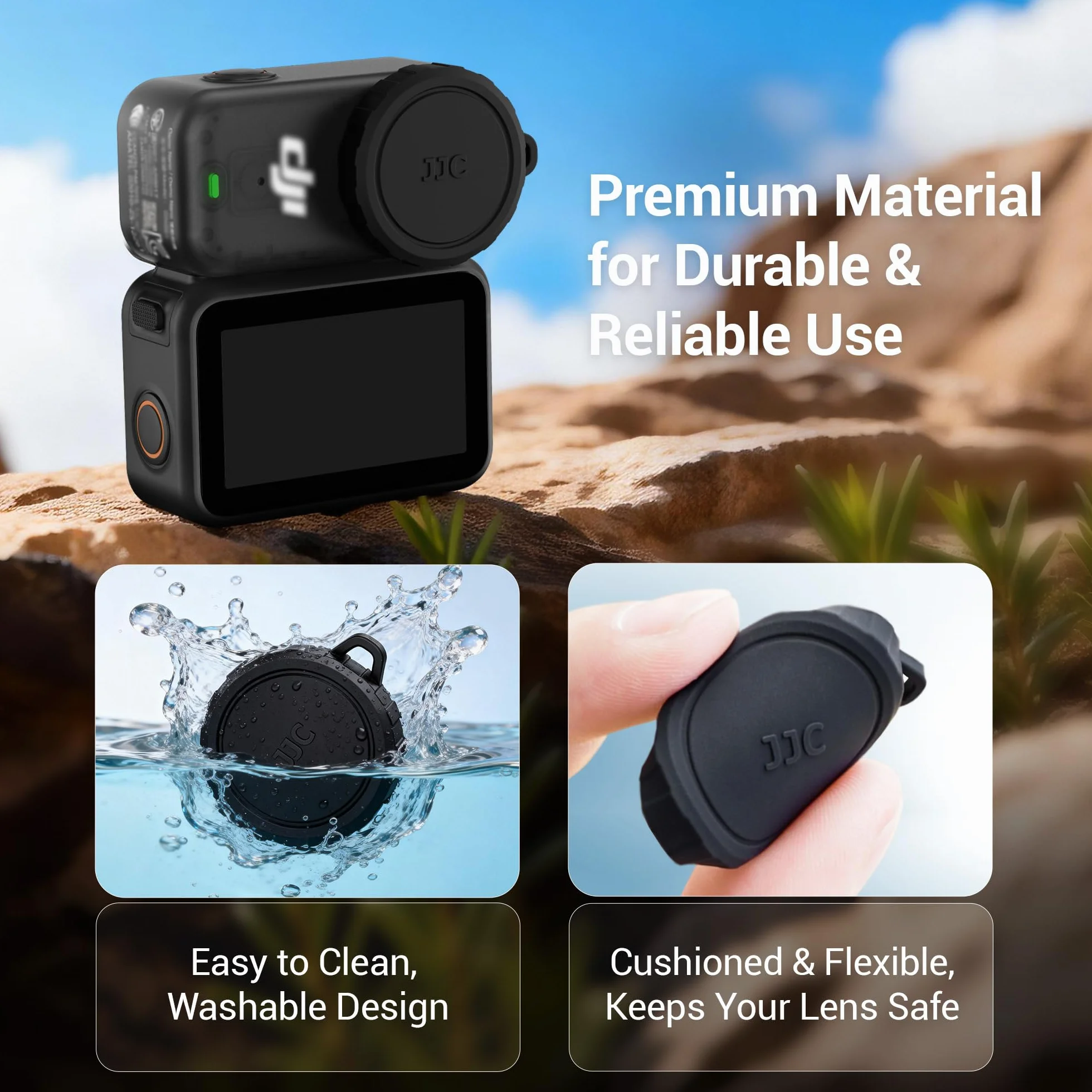 Silikonowa osłona soczewek do DJI Osmo Nano osłona obiektywu akcesoria (2 nakładki)