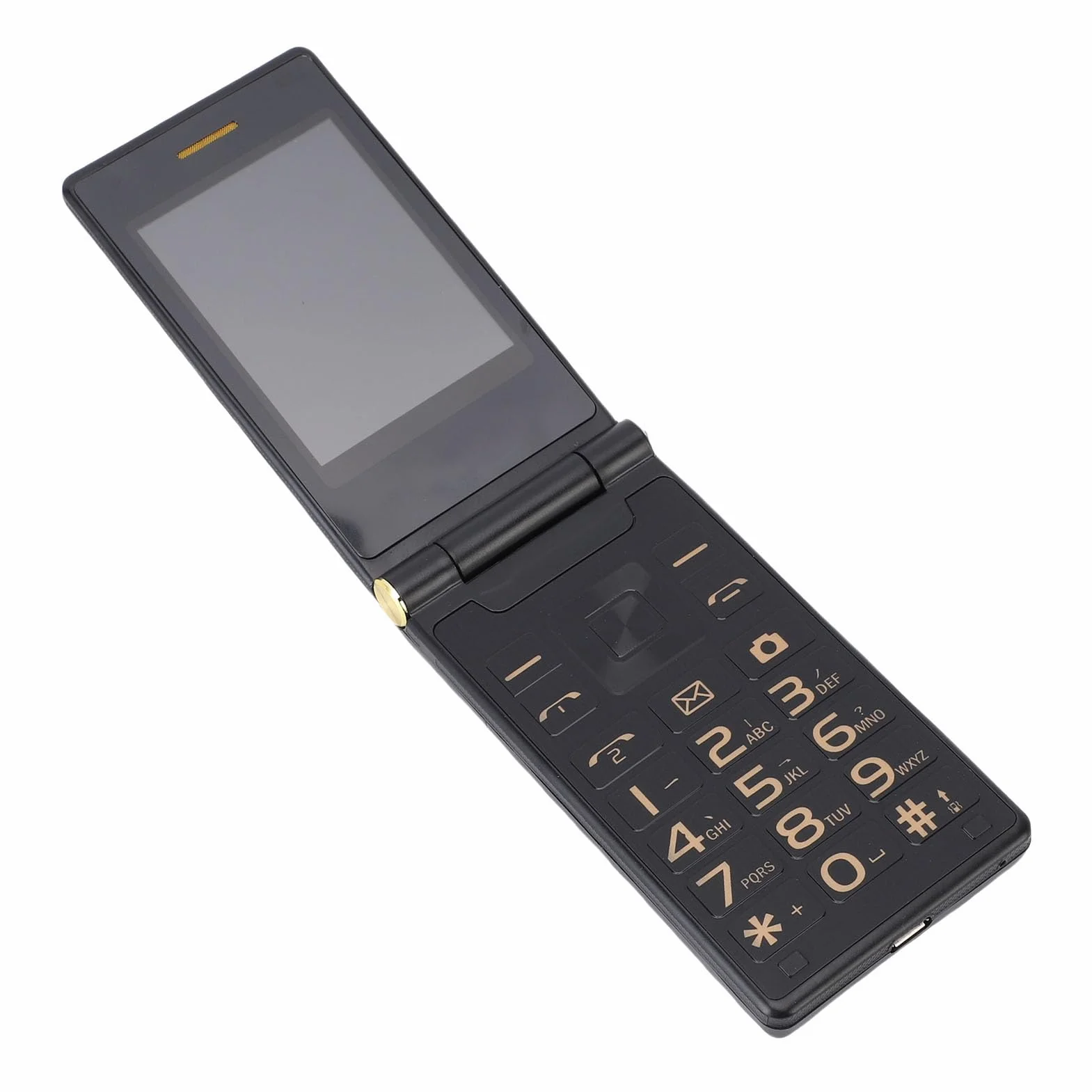 4G Telefon Komórkowy dla Osób Starszych 3,0 Cala, 1,8 -calowy Podwójny Ekran Doppelsim SESIORS DUŻY Przycisk 5900 MAH 1,3MP Kamera Flip Seniorzy Telefon Obsługuje Bluetooth Music (GOLD)