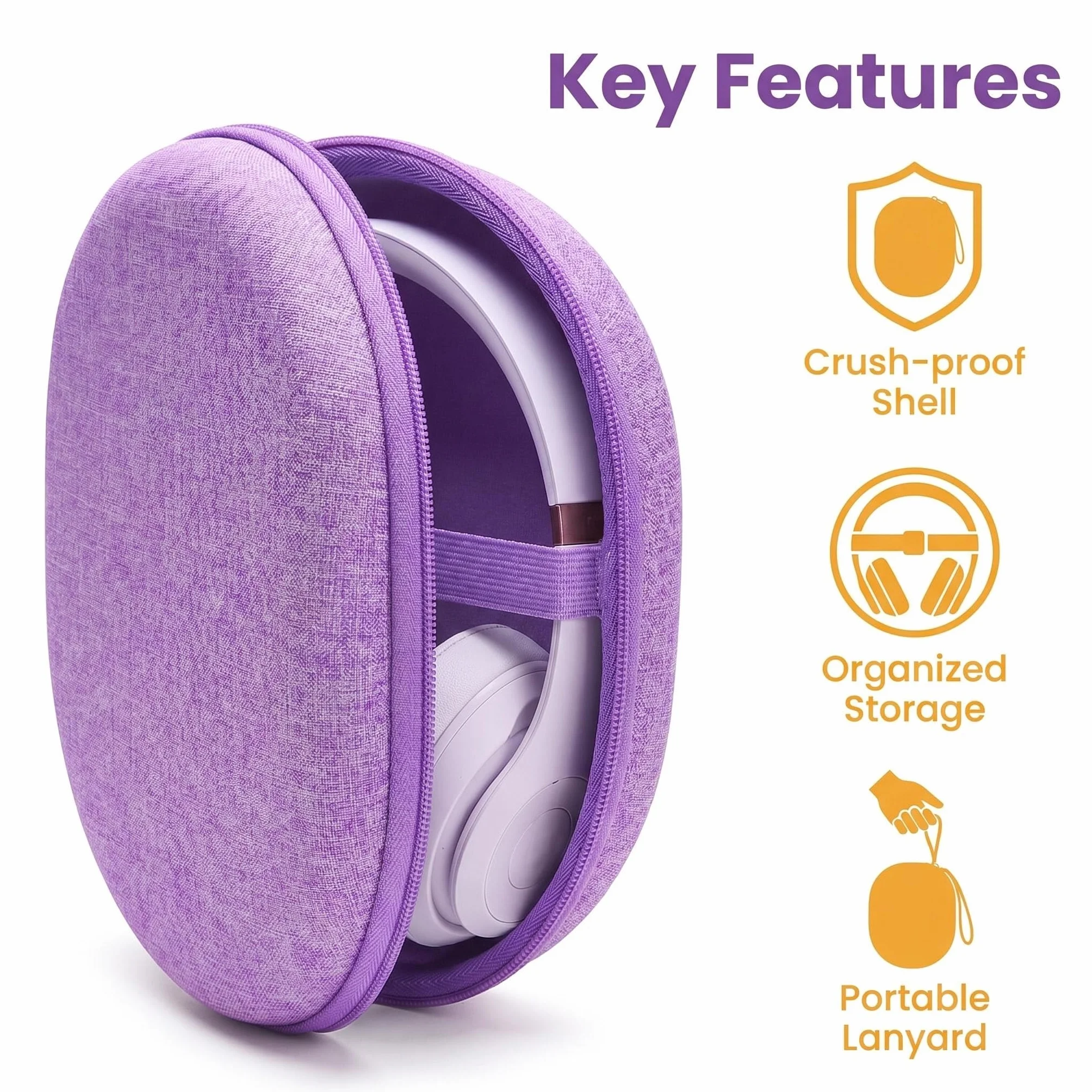 XANAD Etui na słuchawki do JBL Tune 530BT 520BT 510BT 680NC 670NC 660BTNC, Junior 470NC 320BT, soundcore Q20i Q30, Sony 720N 520 MDR-ZX110 słuchawki Bluetooth, do szkoły, na uczelnię, do biura