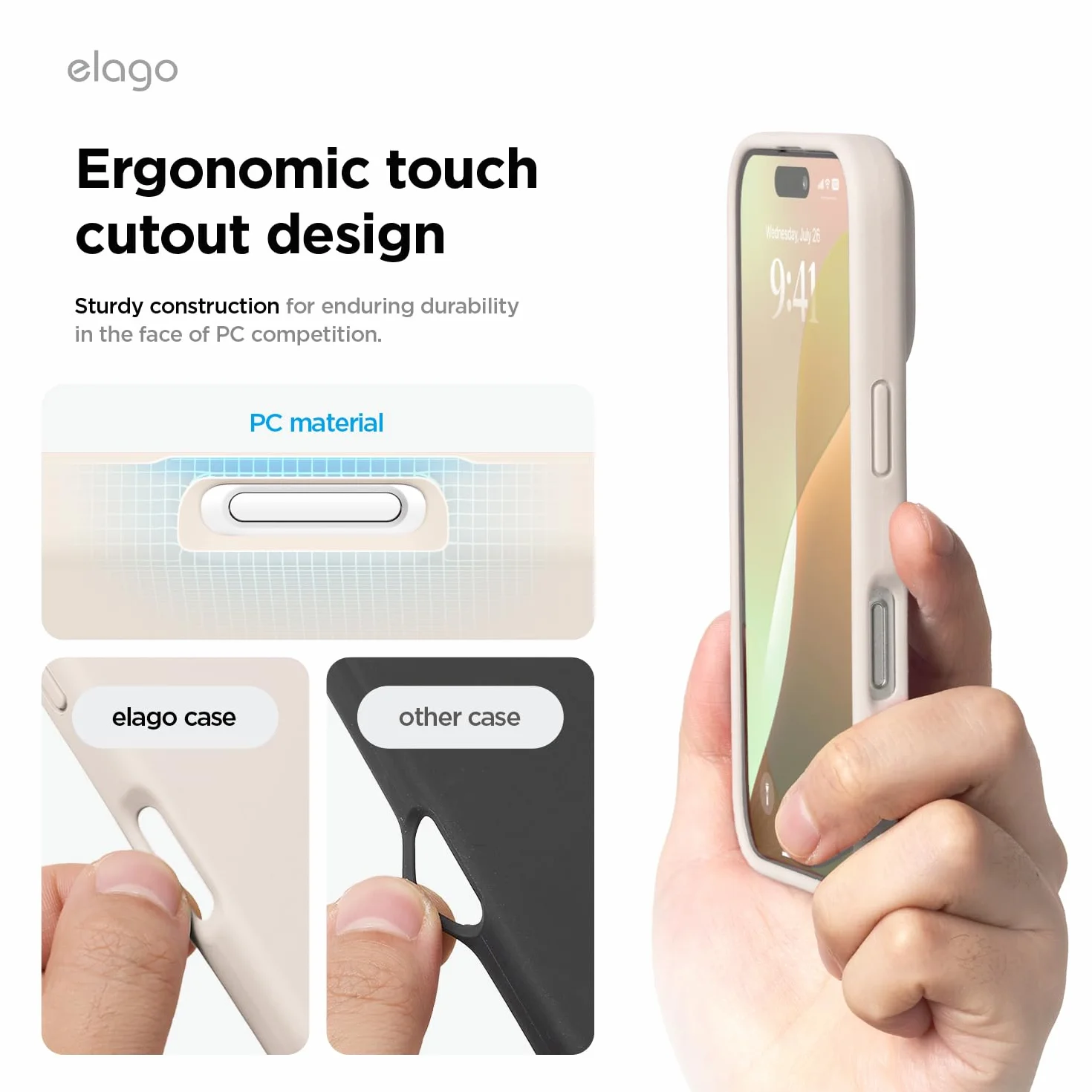 elago Etui na iPhone 16 Pro Silikonowe Ochronne Odporne na Wstrząsy