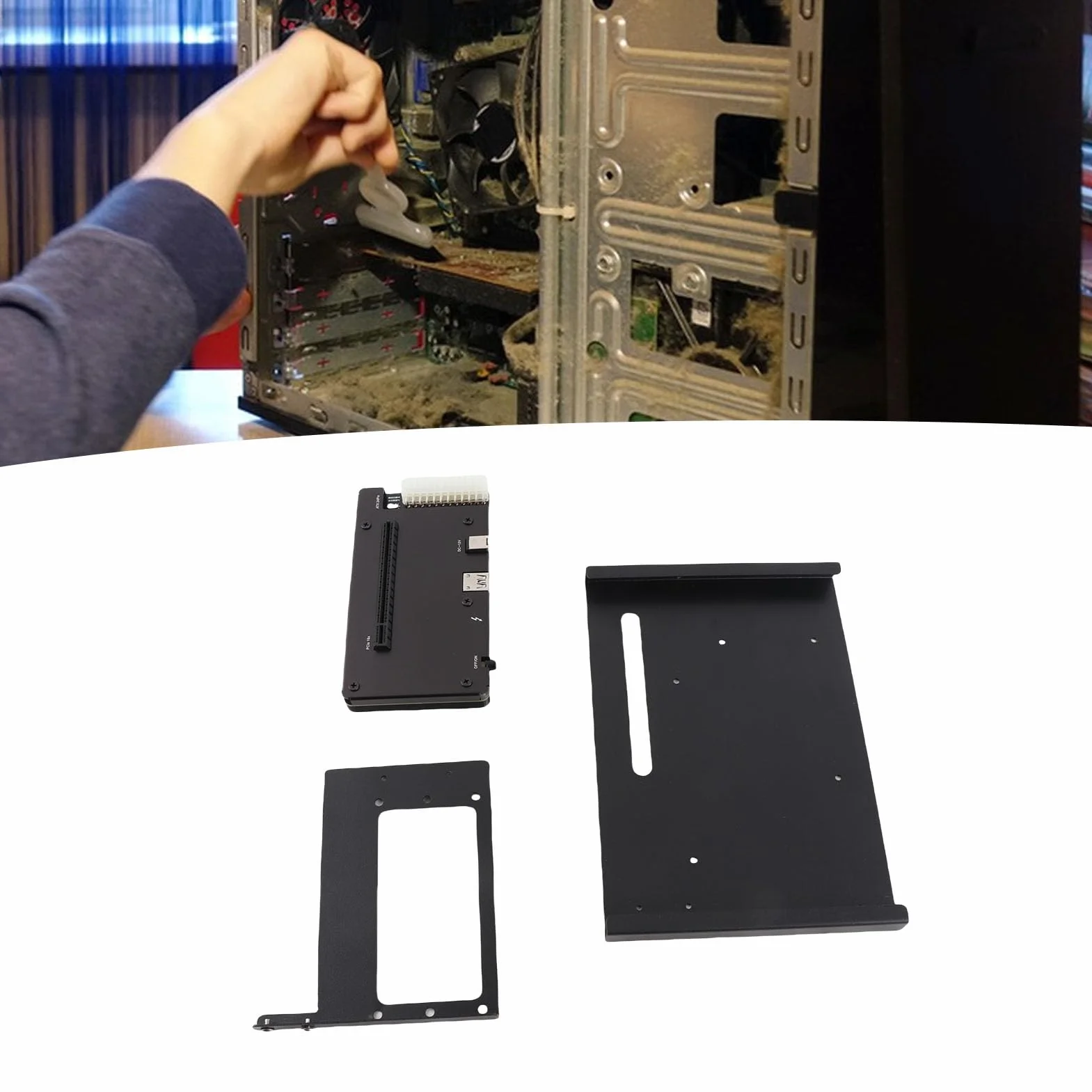 Naroote Stacja Dokująca Karty Graficznej, Zewnętrzna Stacja Dokująca GPU, z Gniazdem PCIE 16X dla 3 4 USB4, Pasująca do Karty Dźwiękowej PCIE SSD Serii RX 10G NIC