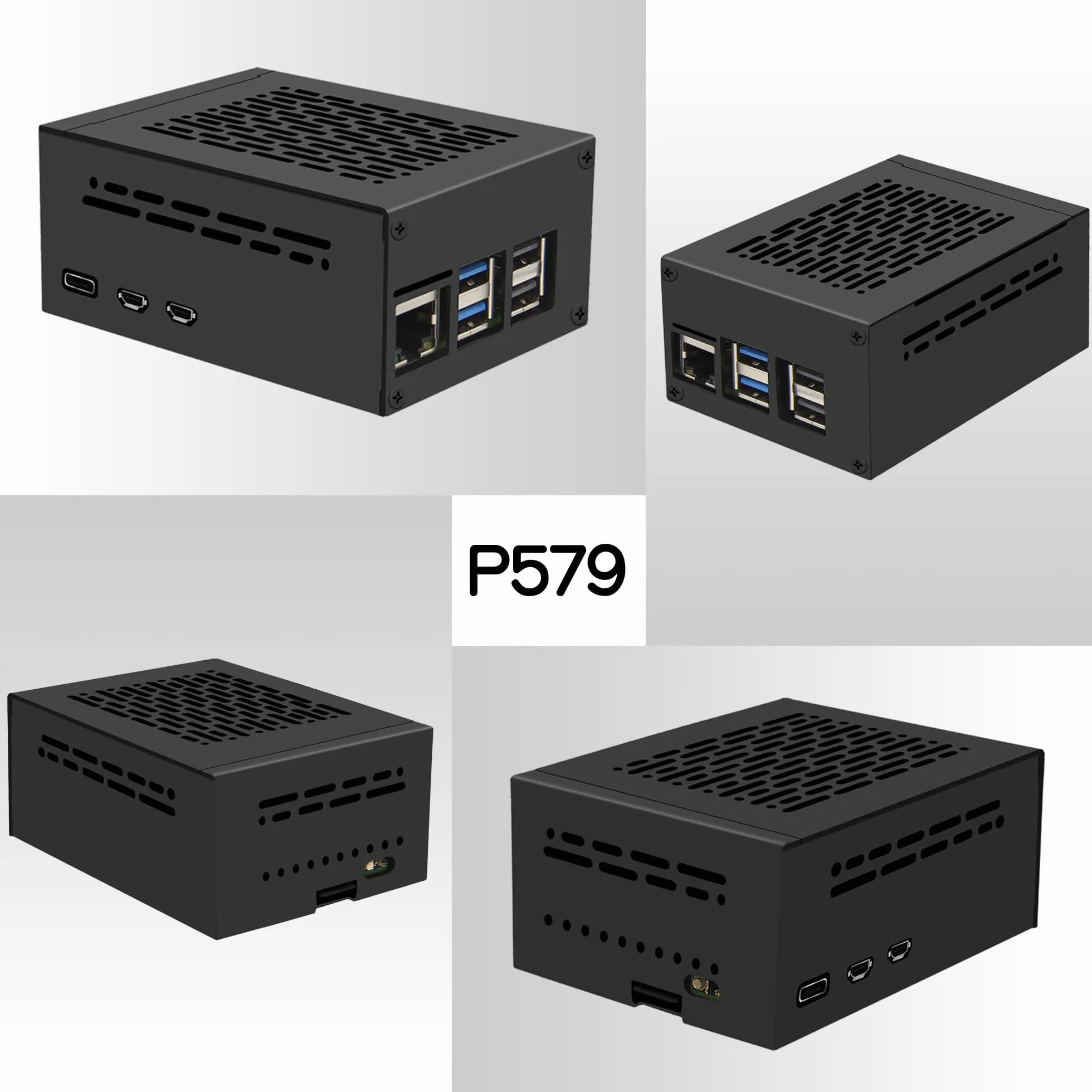 Geekworm Raspberry Pi 5 Case P579 Support PCIe M.2 NVMe SSD Shield X1001 X1004 X1003 X1012 X1015 X1000 M901 M300 Active Cooler