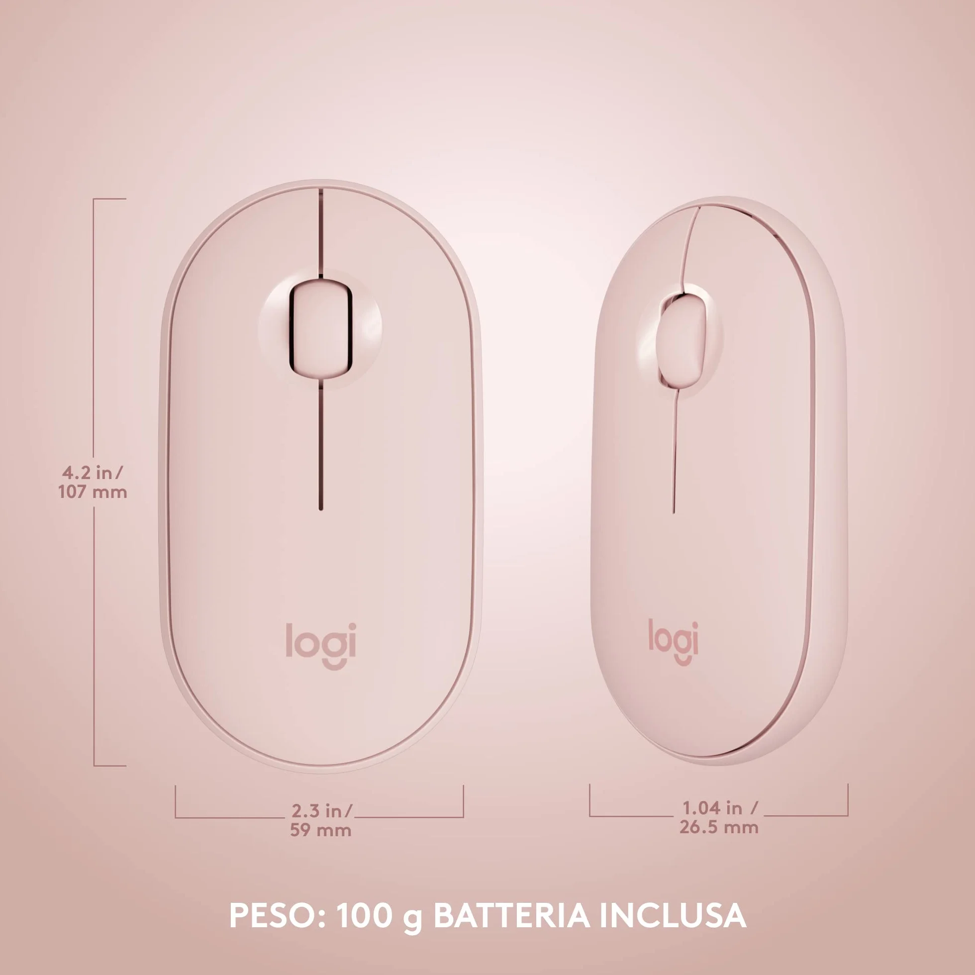 Logitech Klawiatura i Mysz Bezprzewodowa, MK470, Kompaktowy Układ Klawiszy, Cicha, Odbiornik USB 2,4 GHz, Plug n' Play, QWERTY Układ Włoski, Różowy