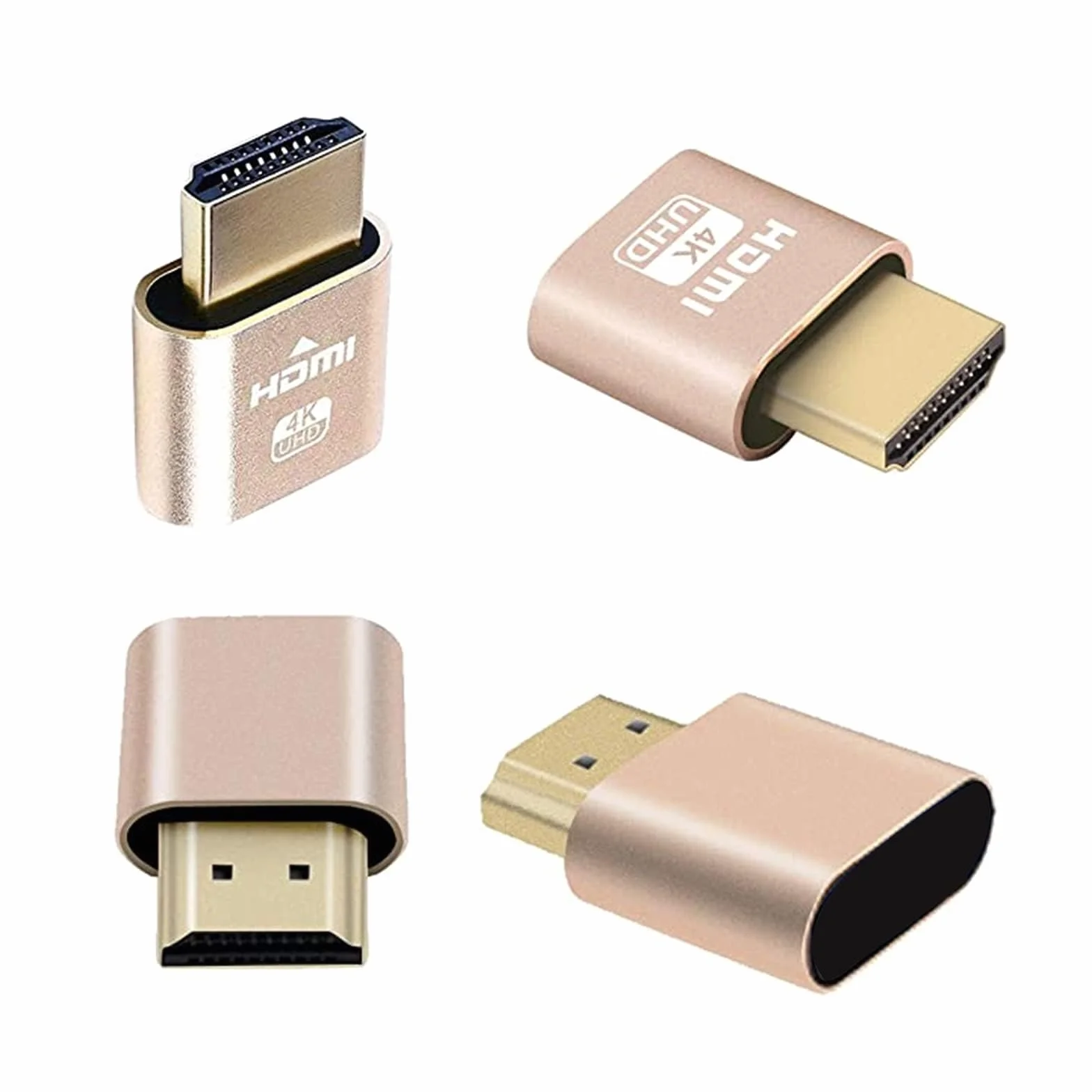 HD-MI Dummy Plug 4K Emulator wyświetlacza kompatybilny z Windows Mac OSX Linux Dummy wtyczka emulator wyświetlacza do HD-MI UHD 3840 x 2160 @ 60 Hz (3 sztuki)