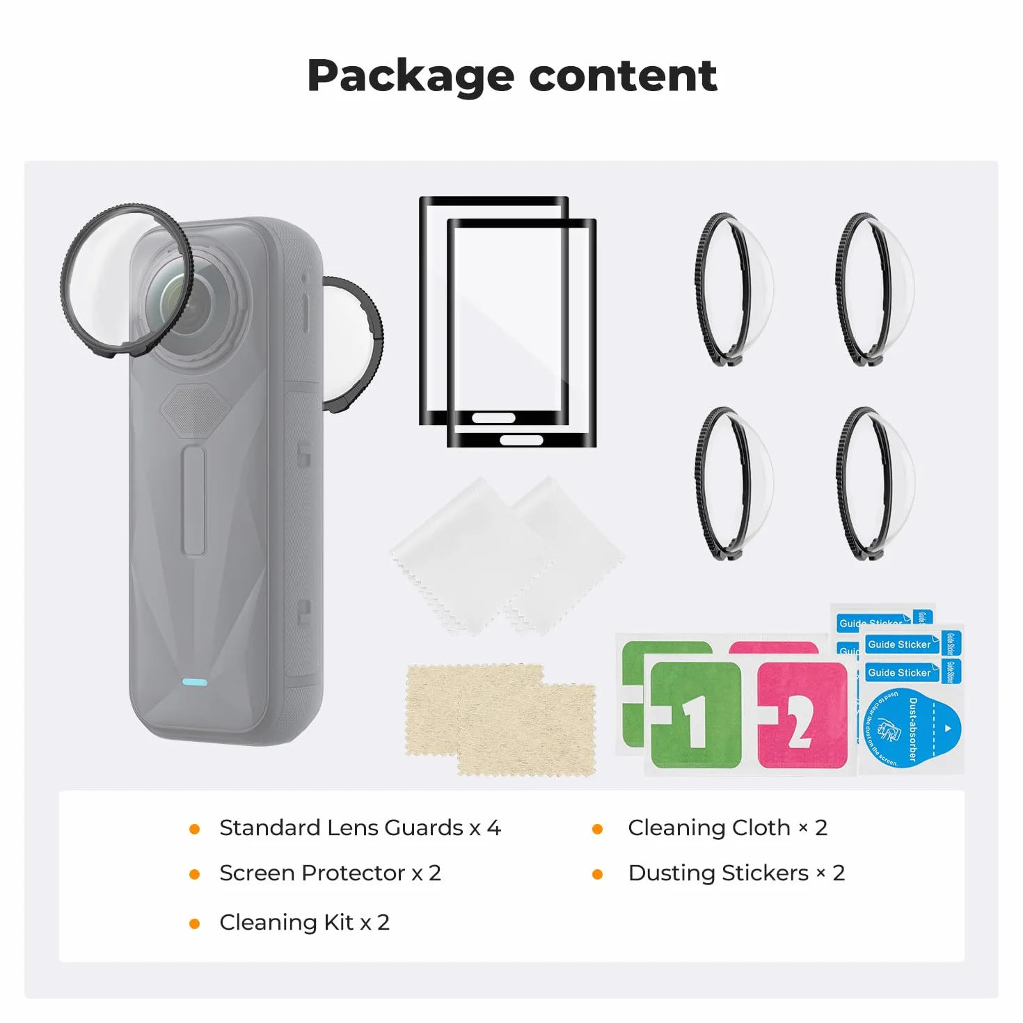 K&F CONCEPT Standardowa osłona obiektywu, kompatybilna z Insta360 X5