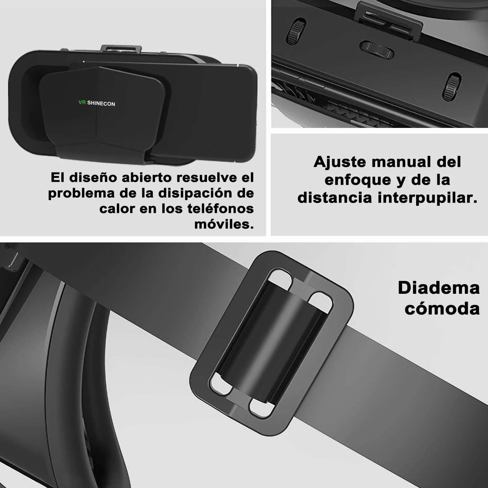 Okulary wirtualnej rzeczywistości VR,Ciesz się grami i filmami (z kontrolerem Bluetooth), Kompatybilny 5 cali - 7 cali Smartphone Szeroka kompatybilność z Android/Phone - 03