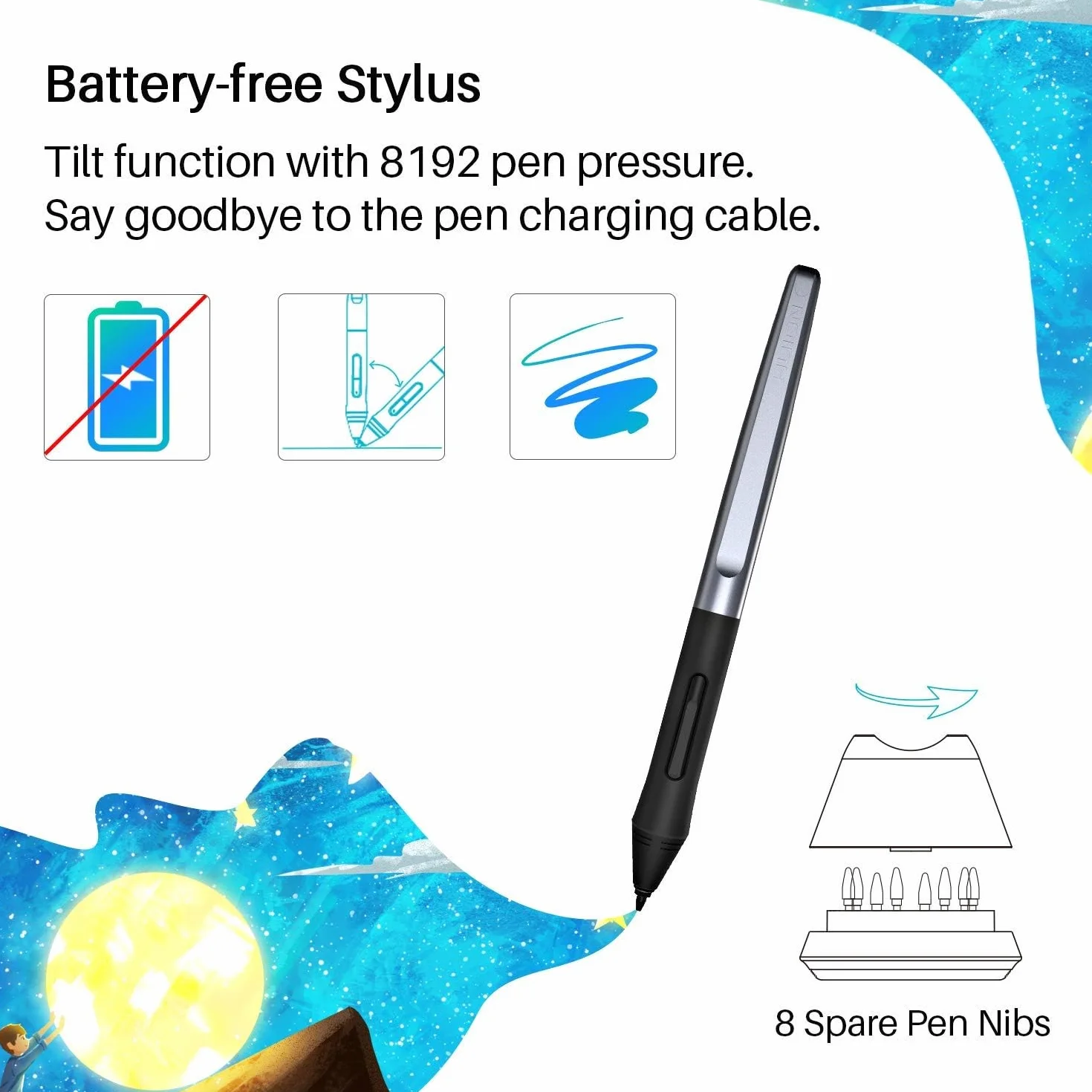 Huion Hs610 HUION HS610 Tablet Graficzny, Czarny, 10"
