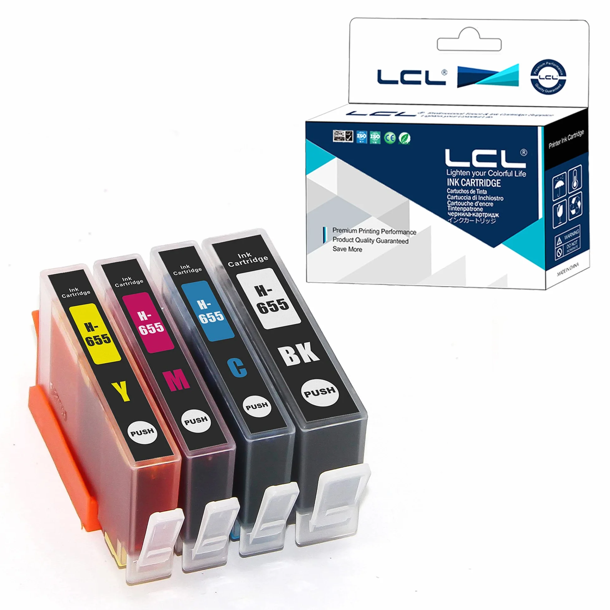 Kompatybilny wkład atramentowy HP 655 655XL (1Czarny, 2Cyjan, 1Magenta, 1Żółty) zamiennik do Deskjet Ink Advantage