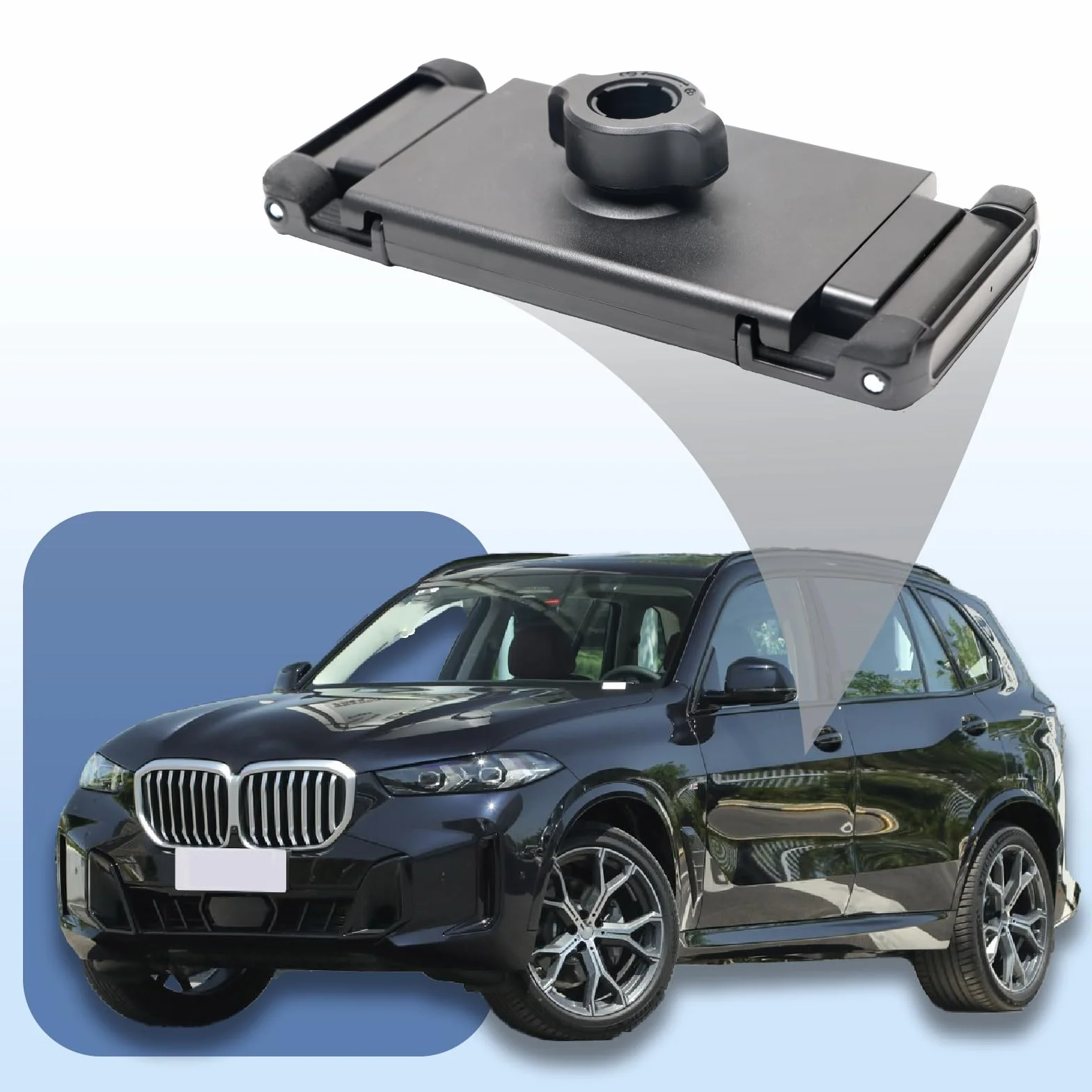 Samochodowy uchwyt do tabletu, uniwersalny uchwyt do tabletu, regulacja 360°, uchwyt na zagłówek do BMW X3, X5, X6, I20, G05, G06, G45, G60, G61, G70, wysuwany uchwyt na telefon komórkowy