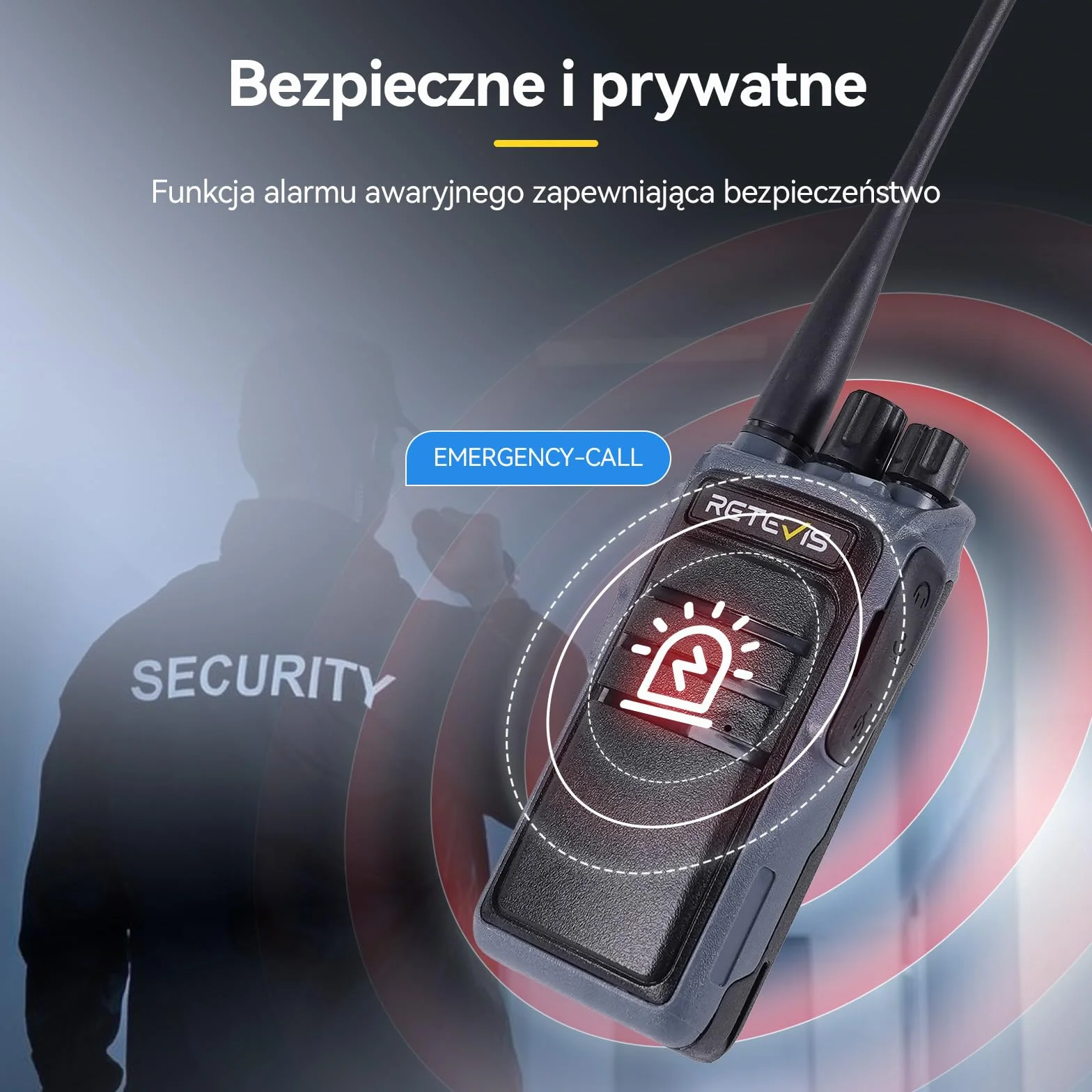 Retevis C64 Walkie Talkie Dwukierunkowa Redukcja Szumów, Dwupasmowe Radio Przenośne dla Dorosłych, Sterowane Językiem, Dwukierunkowe Radio Dużej Mocy do Jazdy na Rowerze, Wspinaczki (czarne,1 szt)